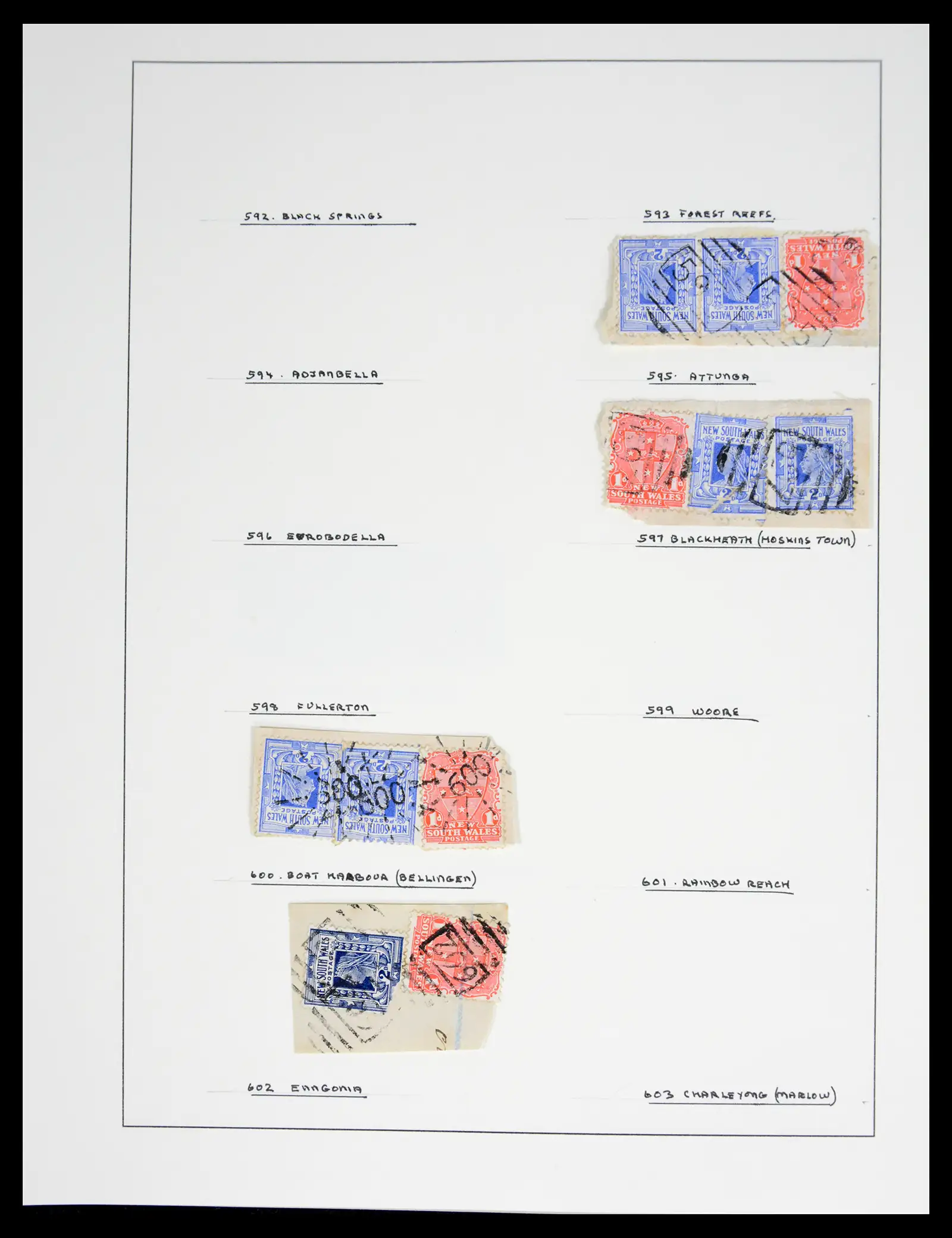 41126 0075 - Stamp collection 41126 New South Wales cancels.