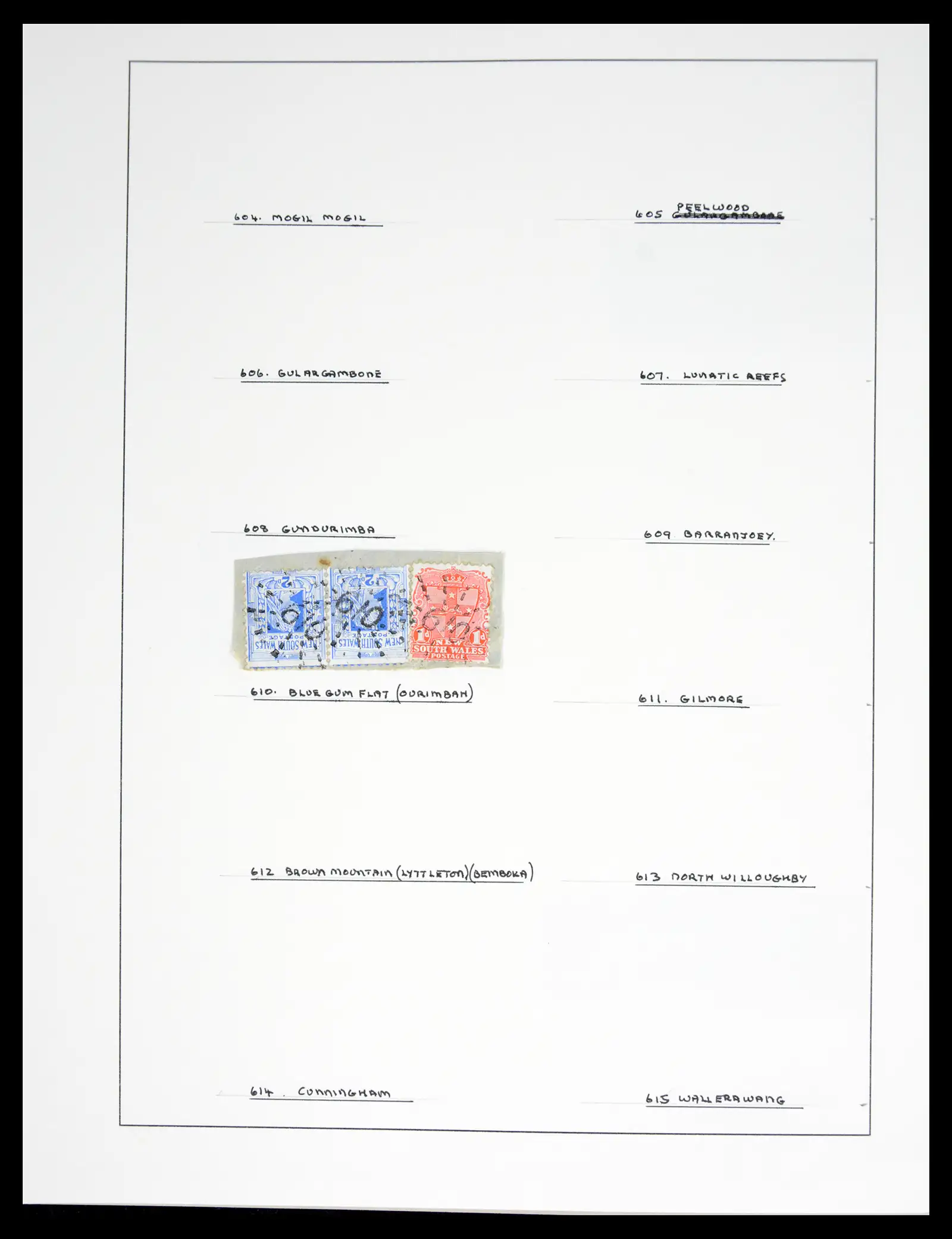 41126 0076 - Stamp collection 41126 New South Wales cancels.