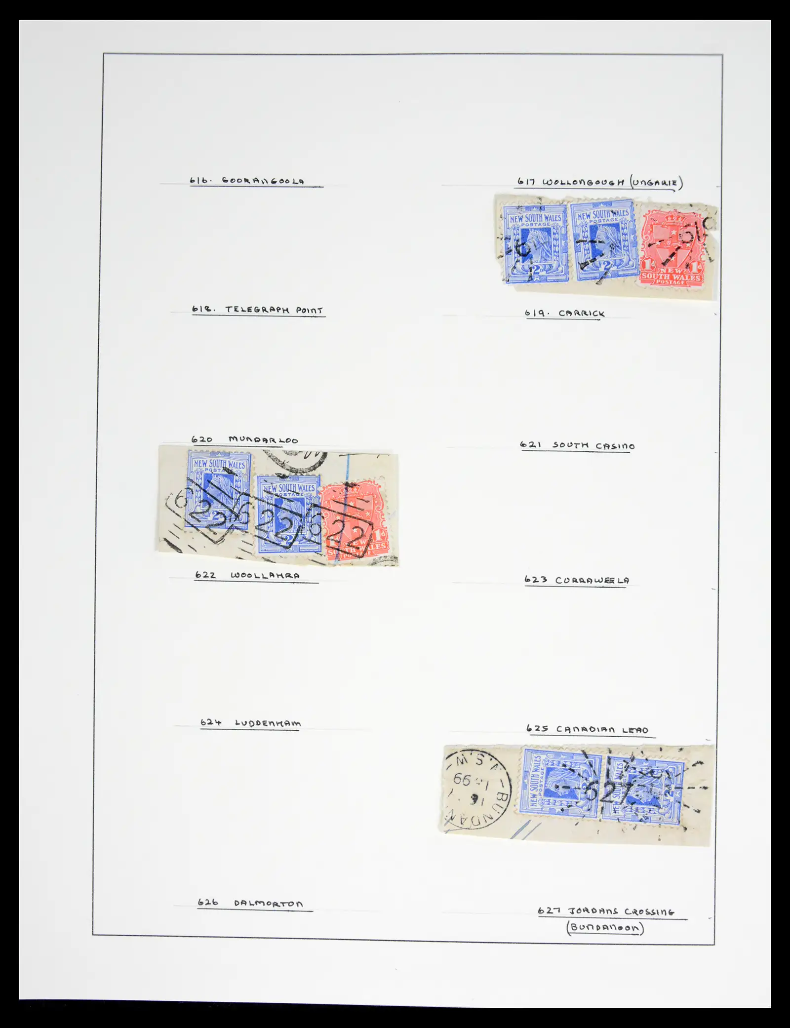 41126 0077 - Stamp collection 41126 New South Wales cancels.