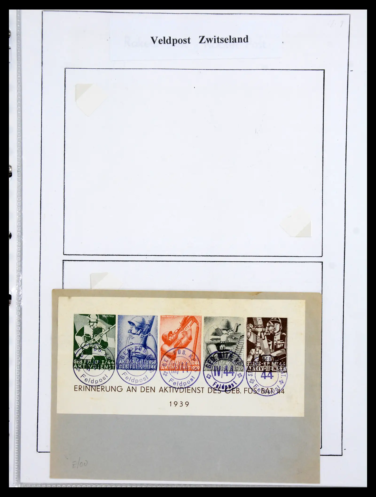 41135 0008 - Stamp collection 41135 Switzerland soldier stamps 1914-1945.