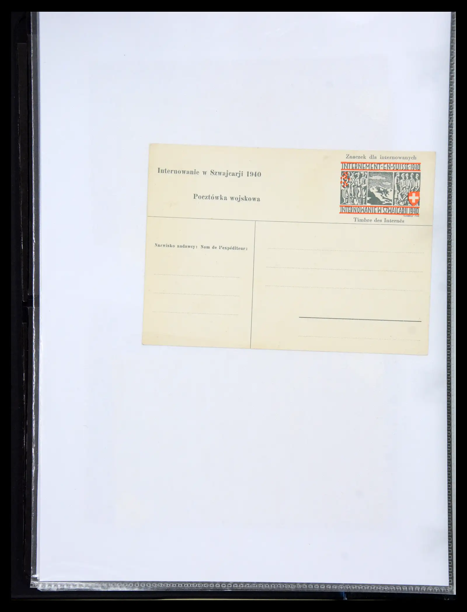 41135 0011 - Stamp collection 41135 Switzerland soldier stamps 1914-1945.