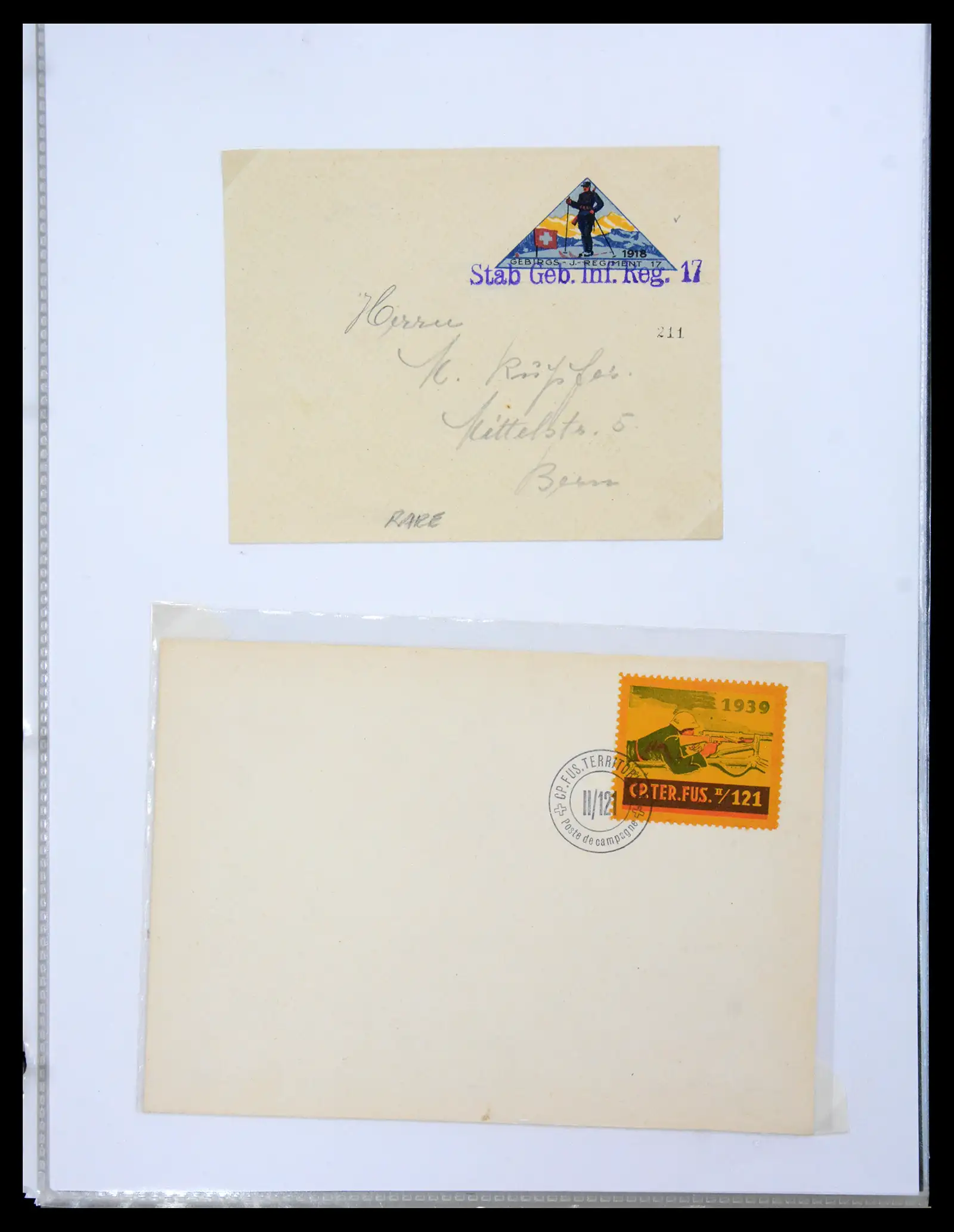 41135 0044 - Stamp collection 41135 Switzerland soldier stamps 1914-1945.