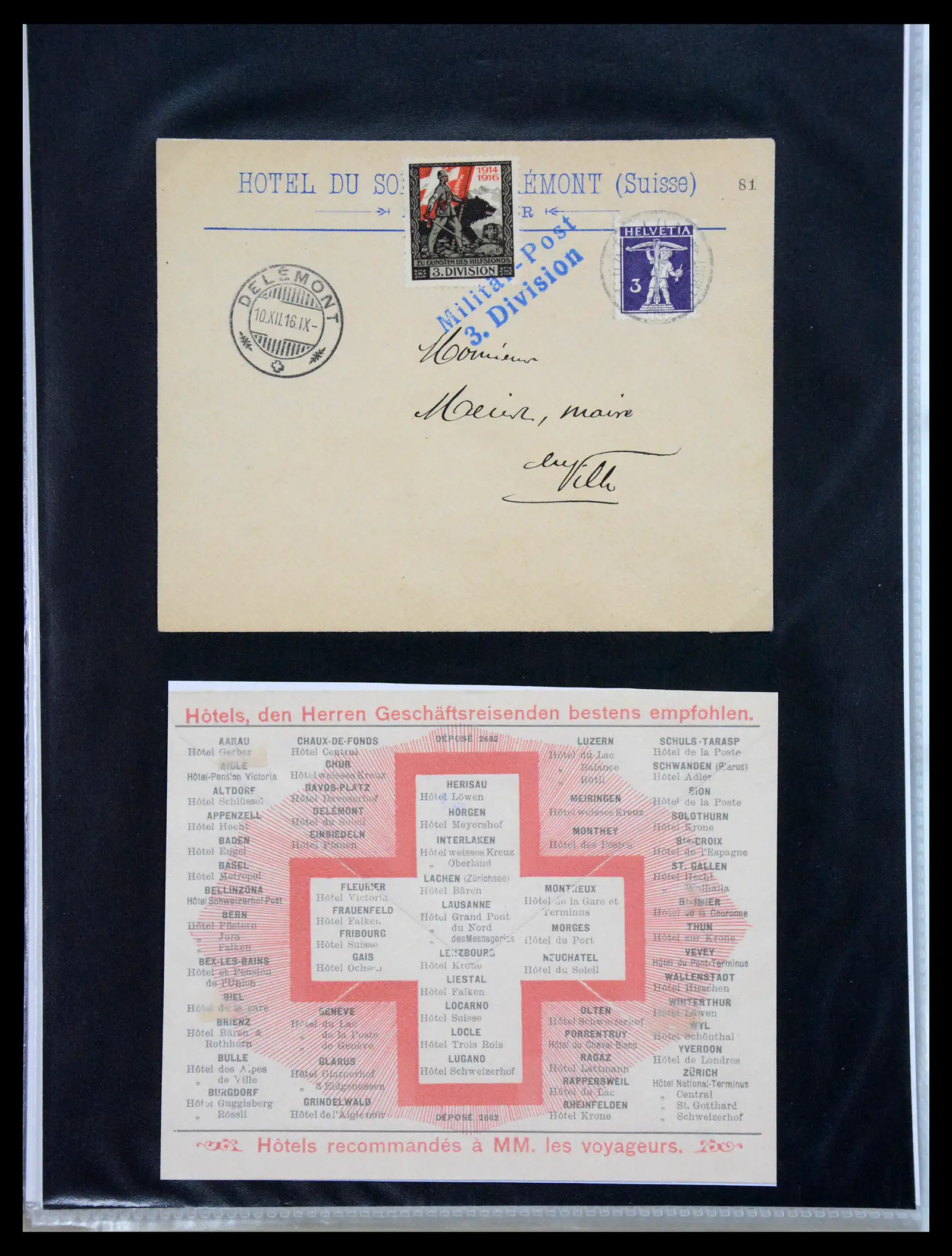 41135 0054 - Stamp collection 41135 Switzerland soldier stamps 1914-1945.