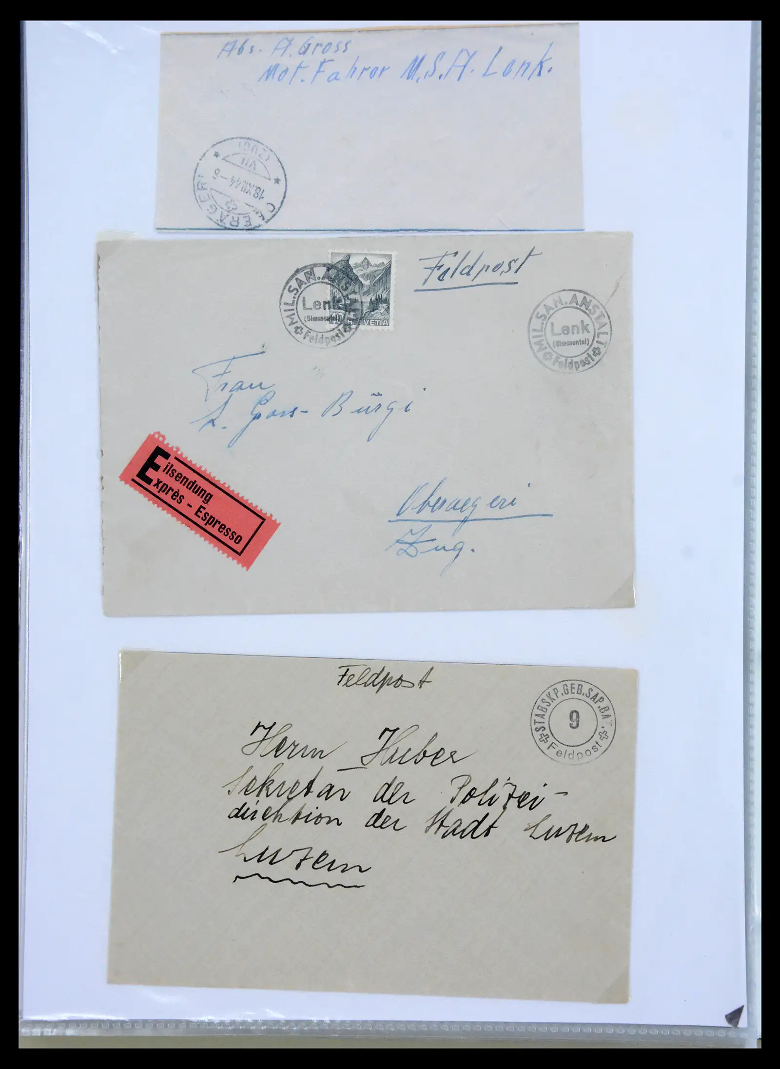 41135 0056 - Stamp collection 41135 Switzerland soldier stamps 1914-1945.