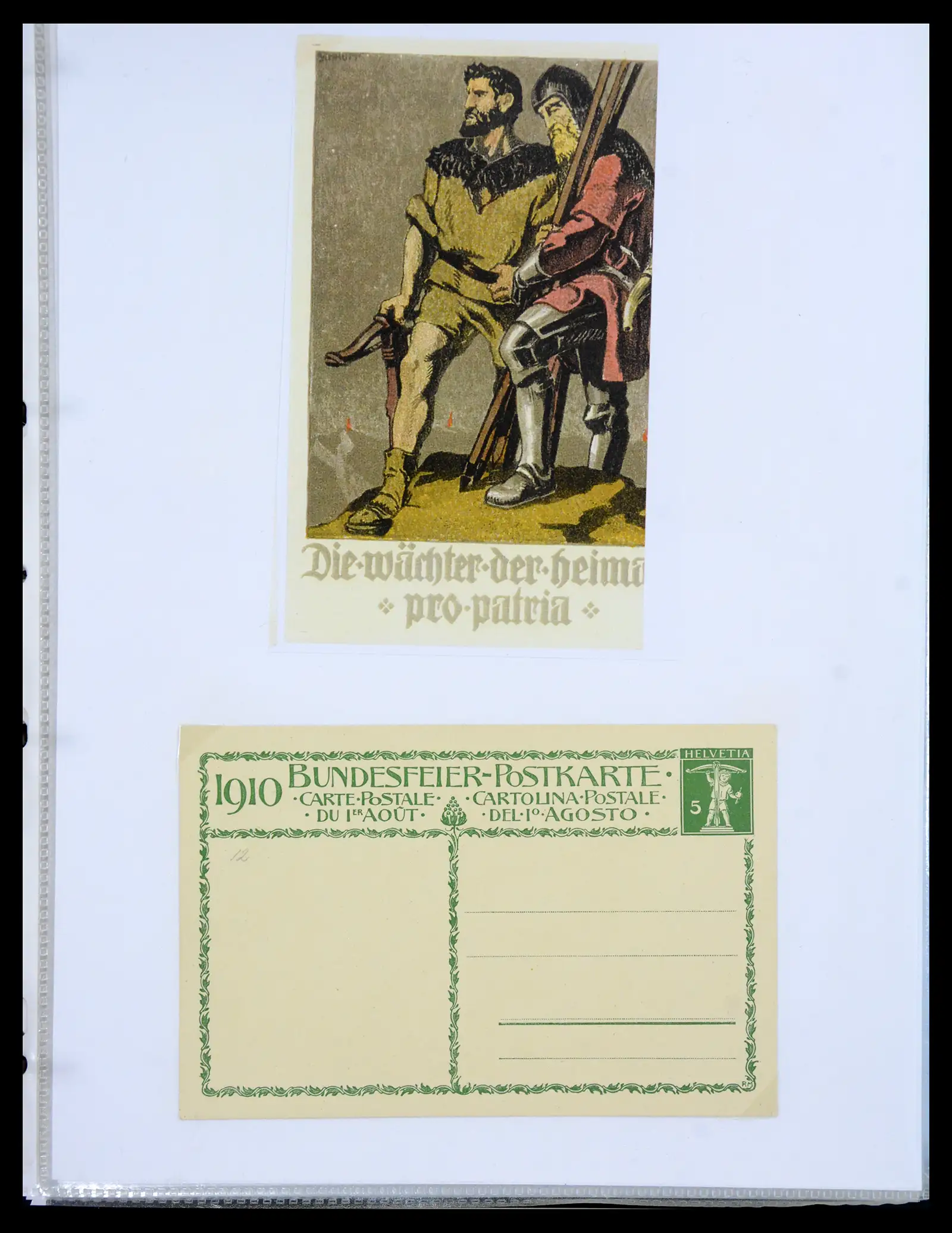 41135 0061 - Stamp collection 41135 Switzerland soldier stamps 1914-1945.