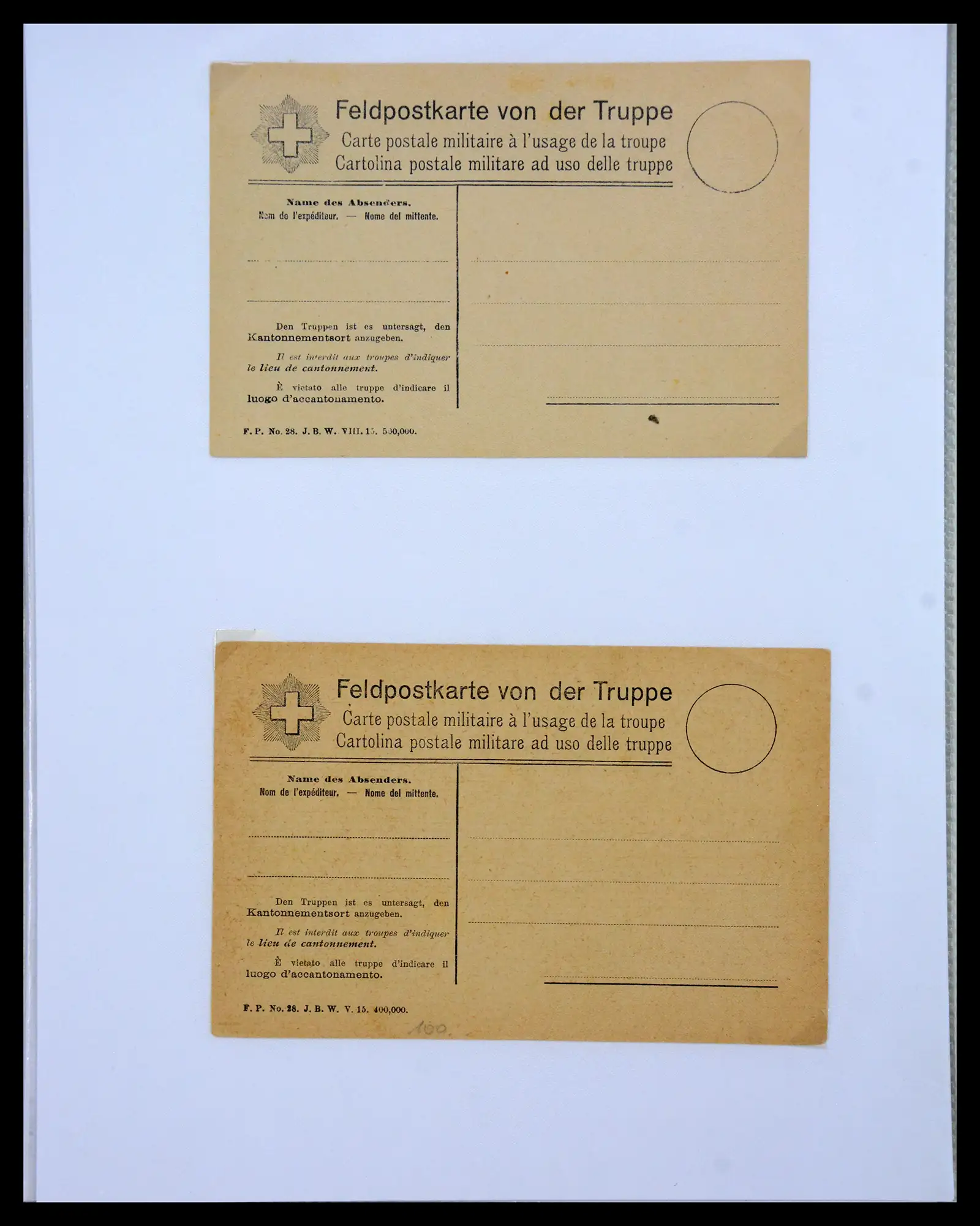 41135 0066 - Stamp collection 41135 Switzerland soldier stamps 1914-1945.