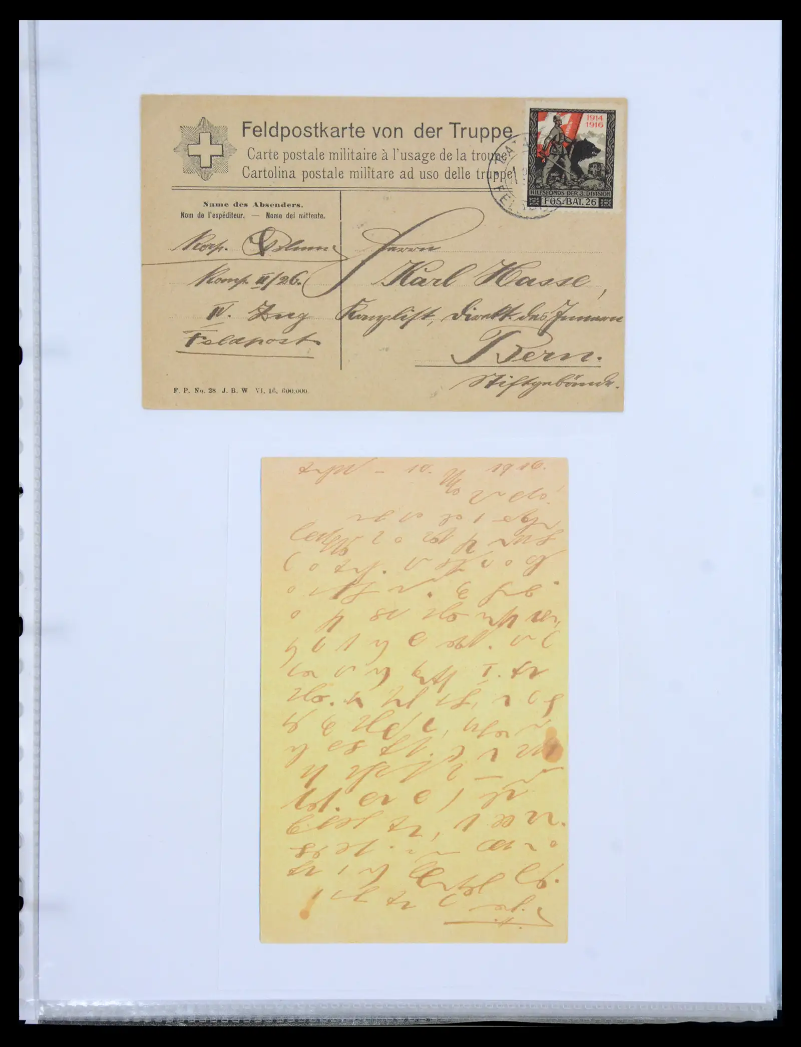 41135 0067 - Stamp collection 41135 Switzerland soldier stamps 1914-1945.