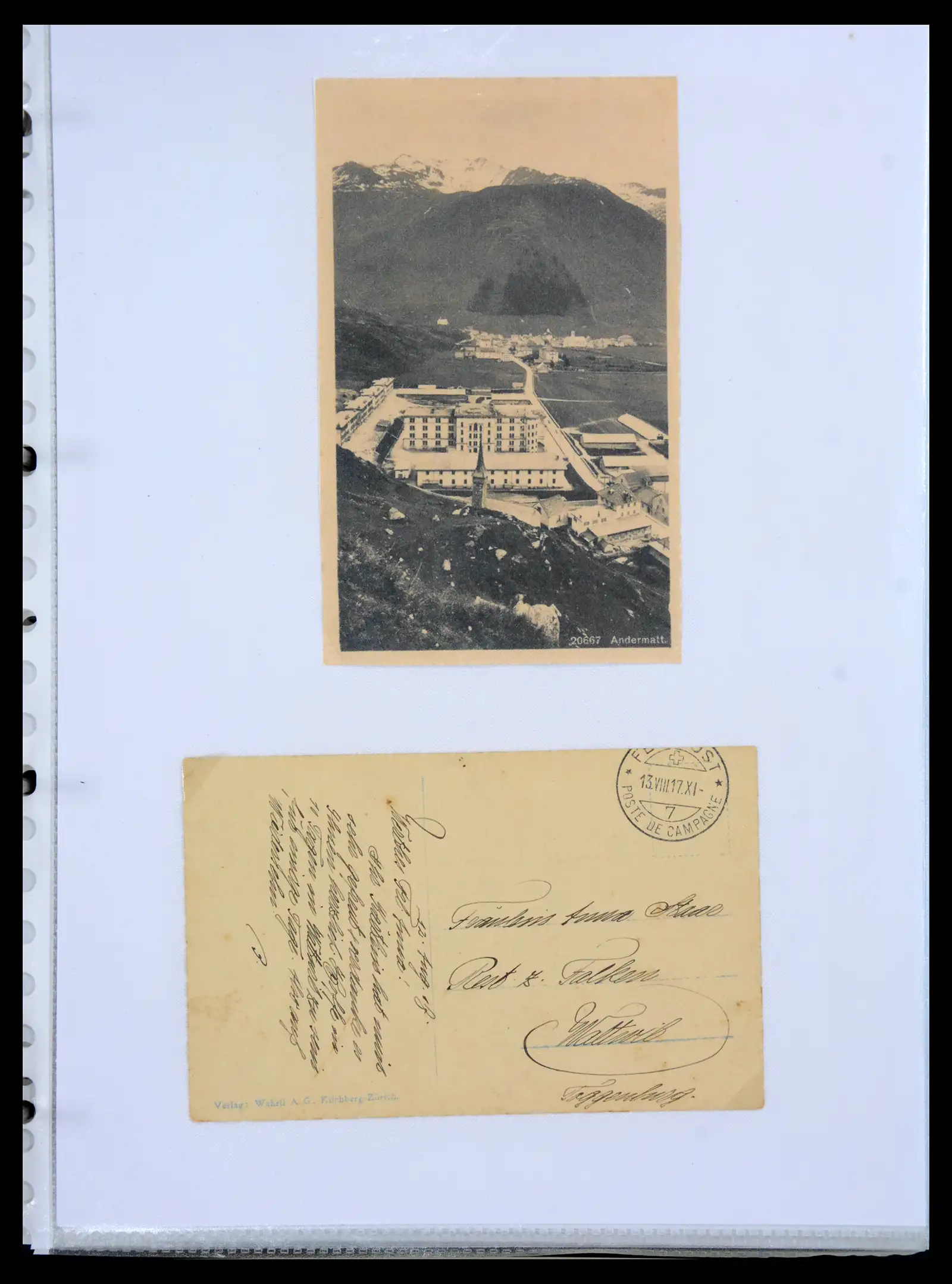 41135 0069 - Stamp collection 41135 Switzerland soldier stamps 1914-1945.
