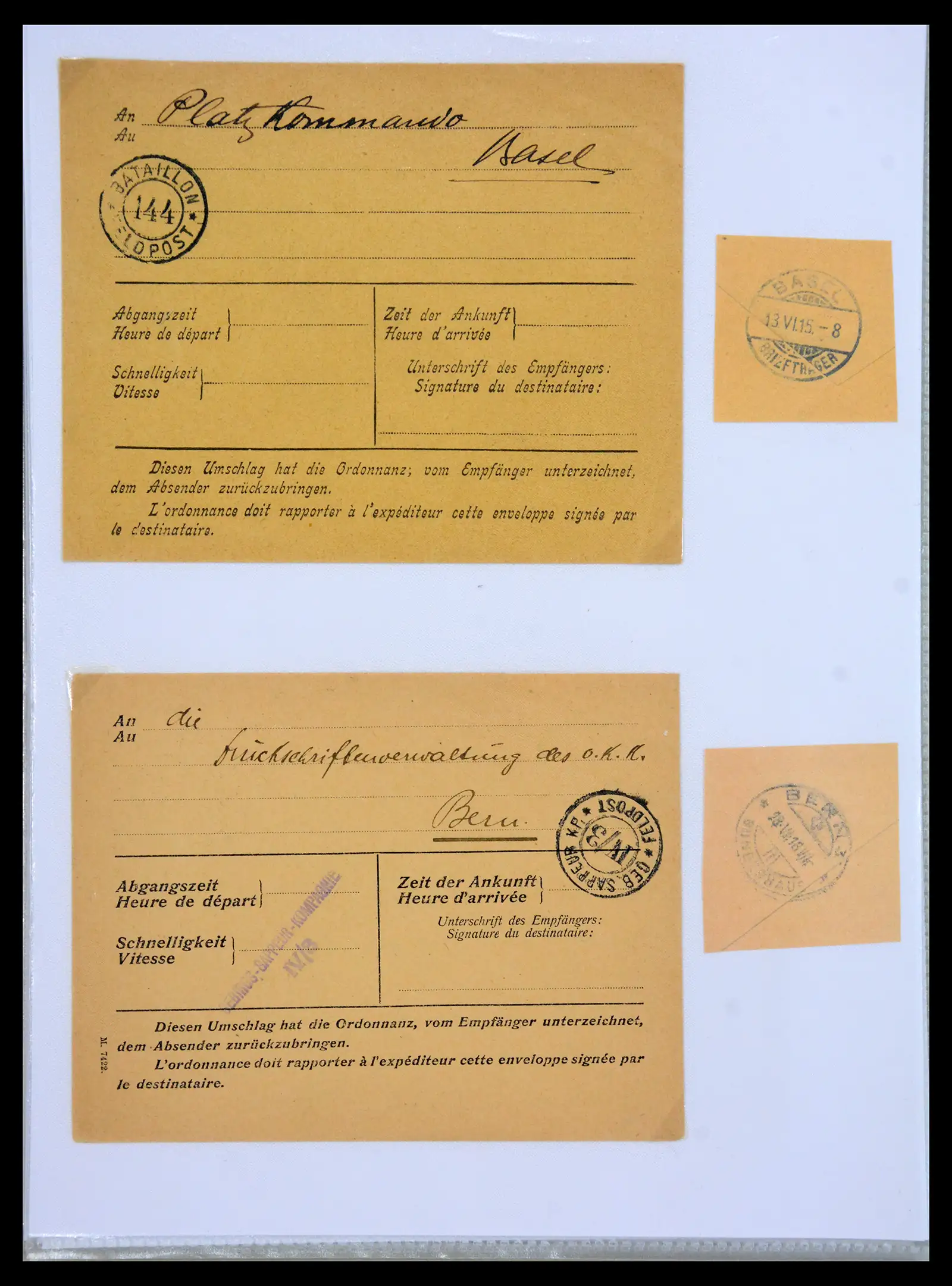 41135 0070 - Stamp collection 41135 Switzerland soldier stamps 1914-1945.