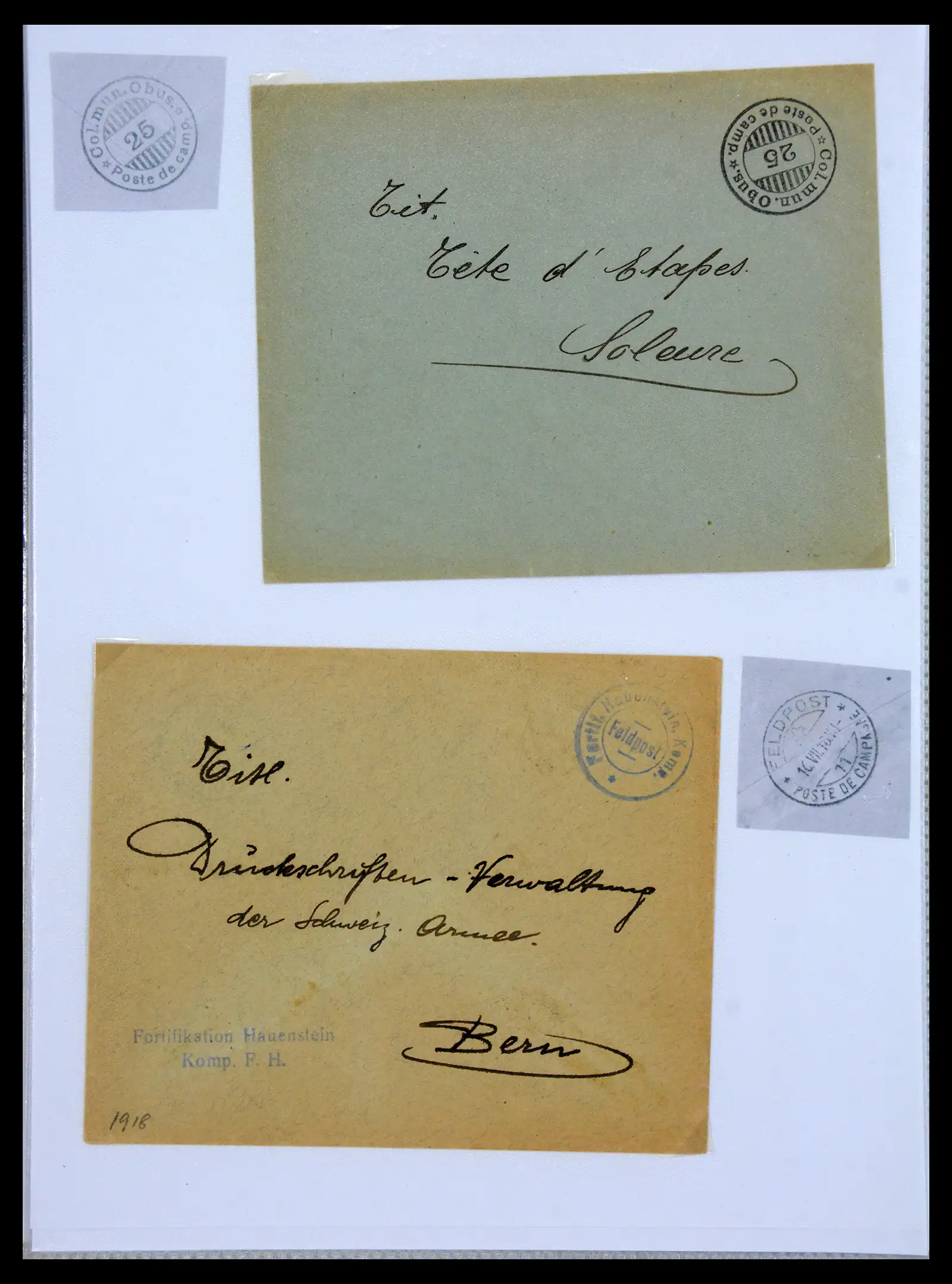 41135 0072 - Stamp collection 41135 Switzerland soldier stamps 1914-1945.