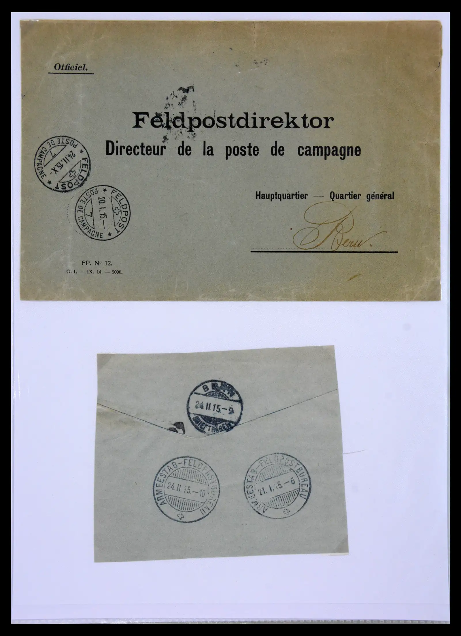 41135 0080 - Stamp collection 41135 Switzerland soldier stamps 1914-1945.
