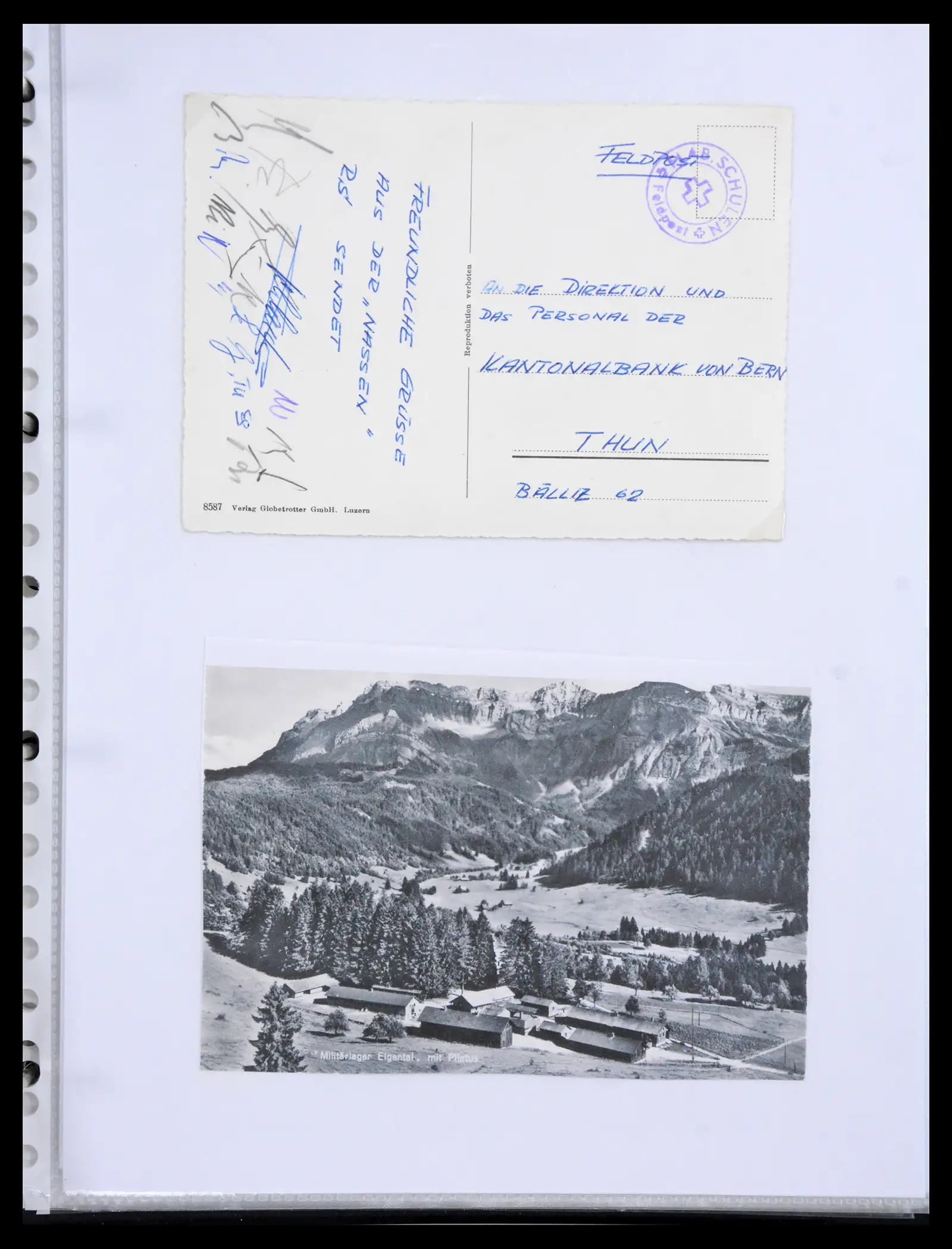 41135 0083 - Stamp collection 41135 Switzerland soldier stamps 1914-1945.