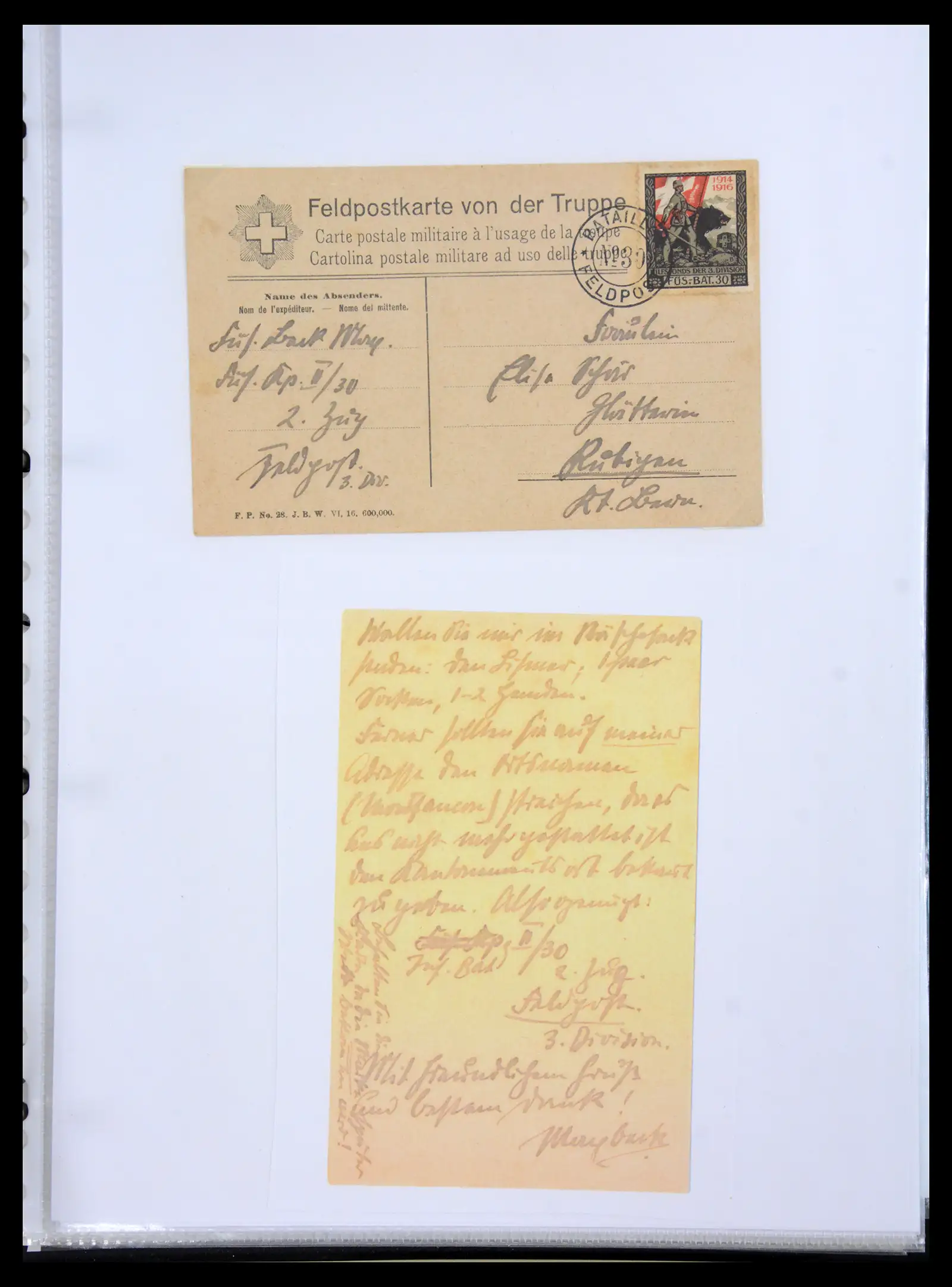 41135 0087 - Stamp collection 41135 Switzerland soldier stamps 1914-1945.