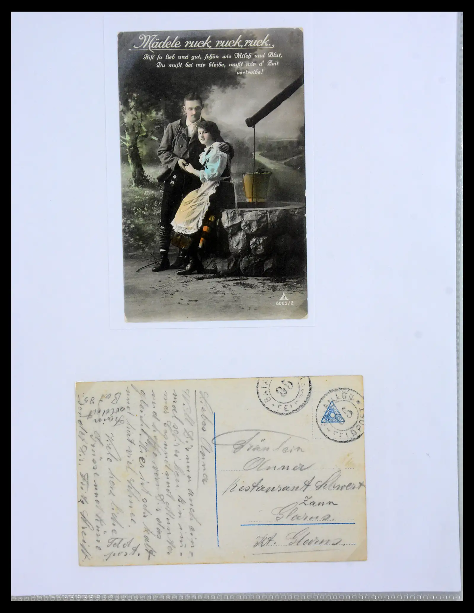 41135 0092 - Stamp collection 41135 Switzerland soldier stamps 1914-1945.