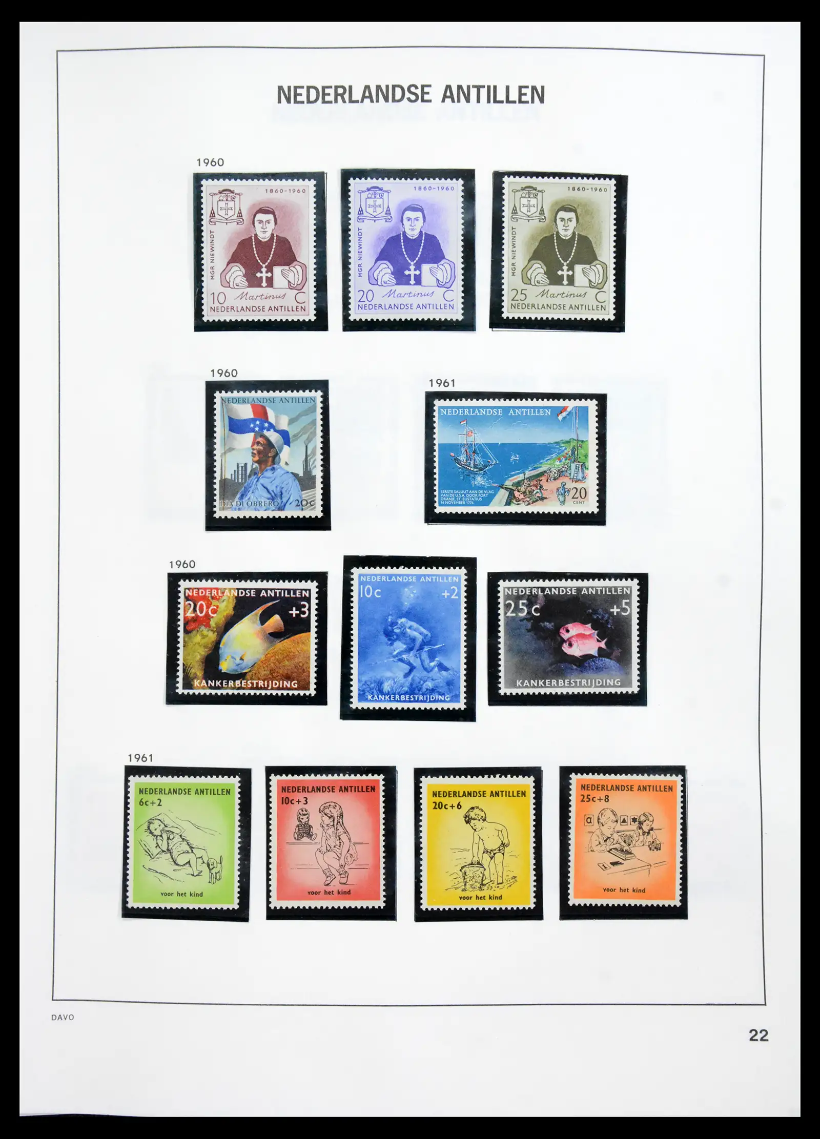 41139 0022 - Postzegelverzameling 41139 Curaçao/Antillen 1889-2012.