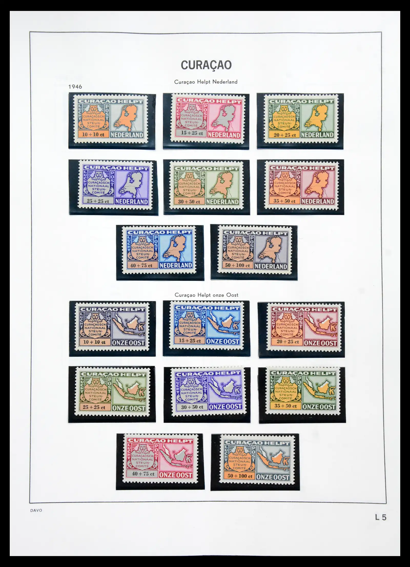 41139 0068 - Postzegelverzameling 41139 Curaçao/Antillen 1889-2012.