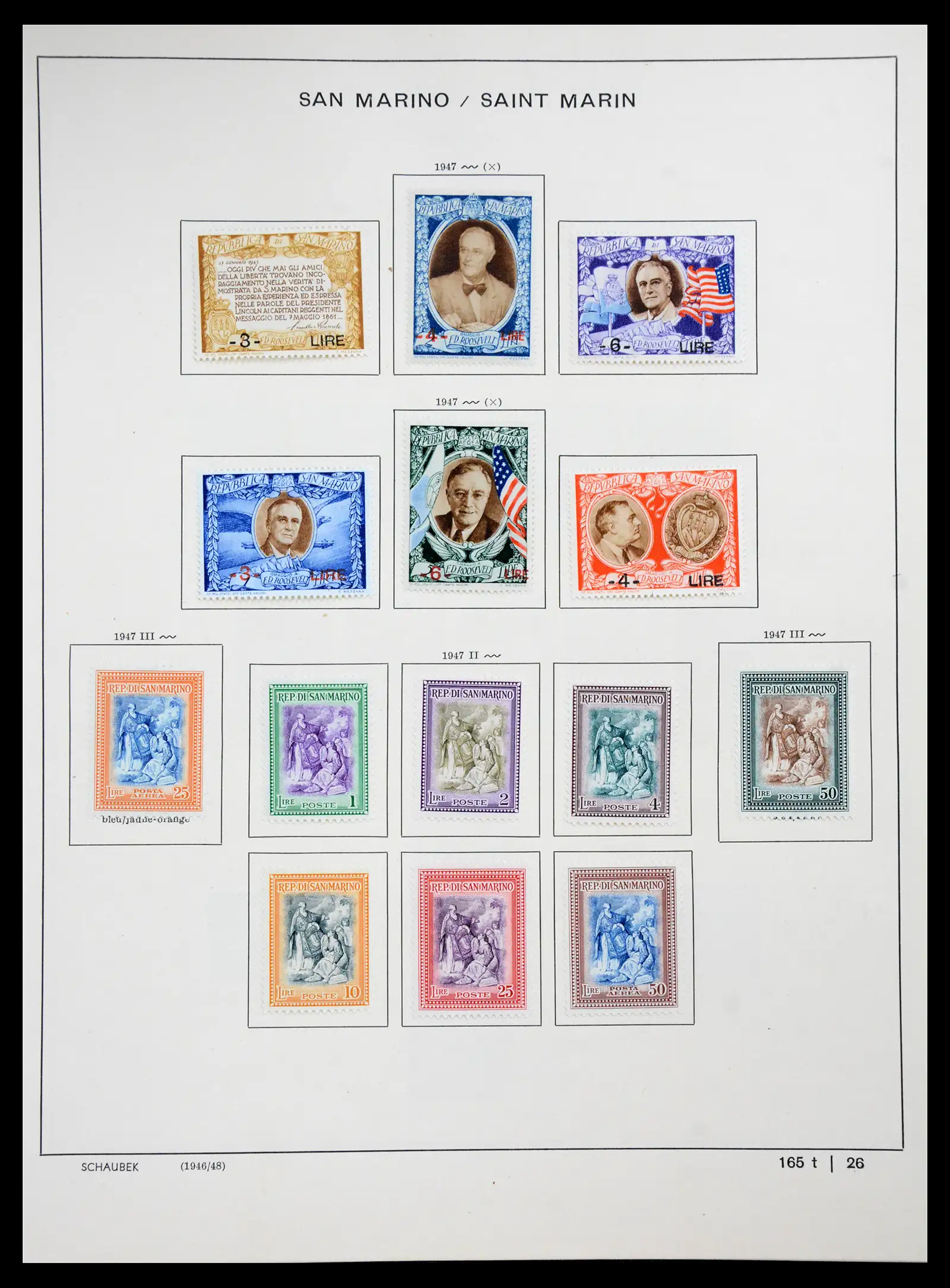 41147 0021 - Postzegelverzameling 41147 San Marino 1877-1964.