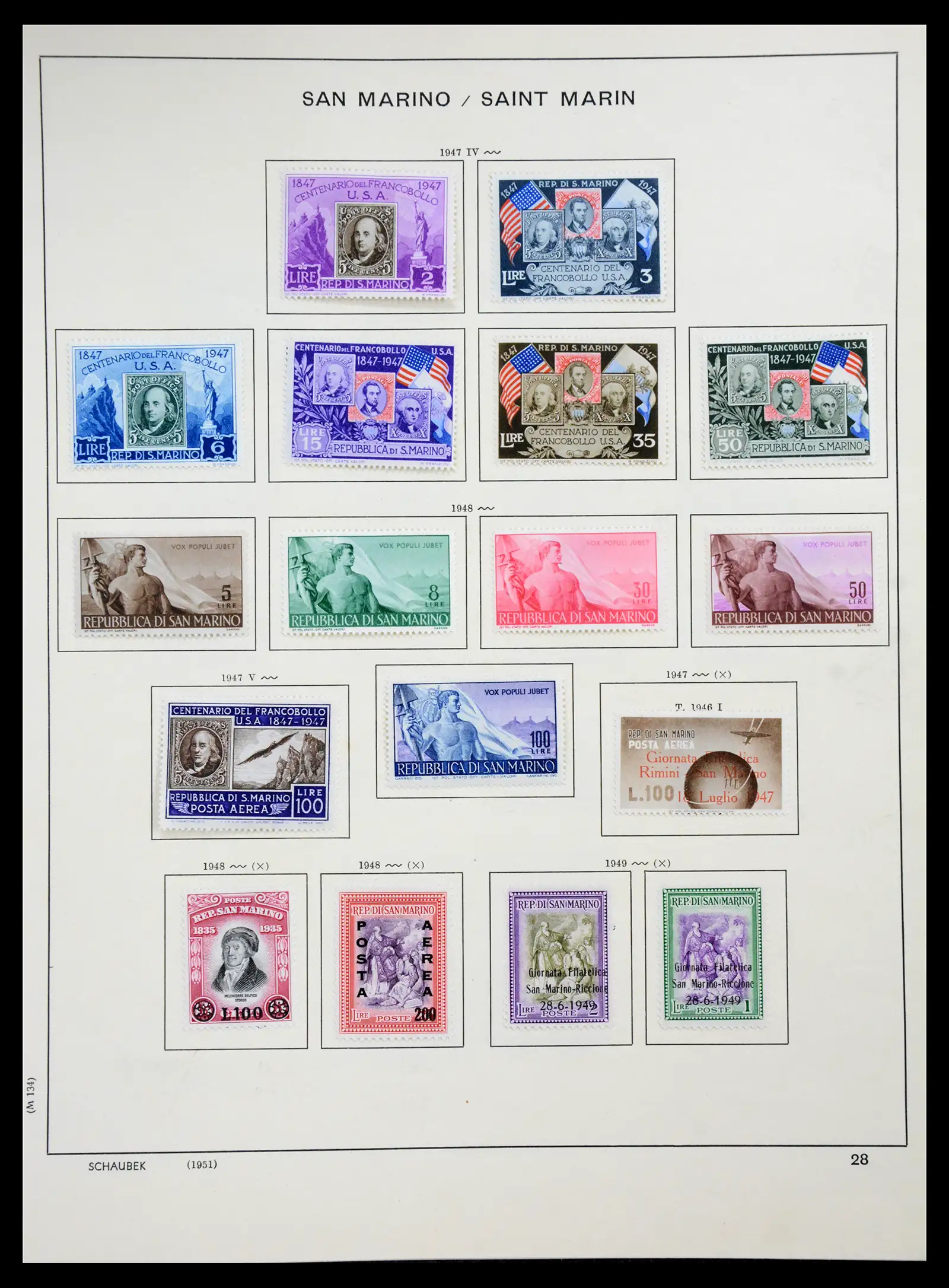 41147 0023 - Postzegelverzameling 41147 San Marino 1877-1964.