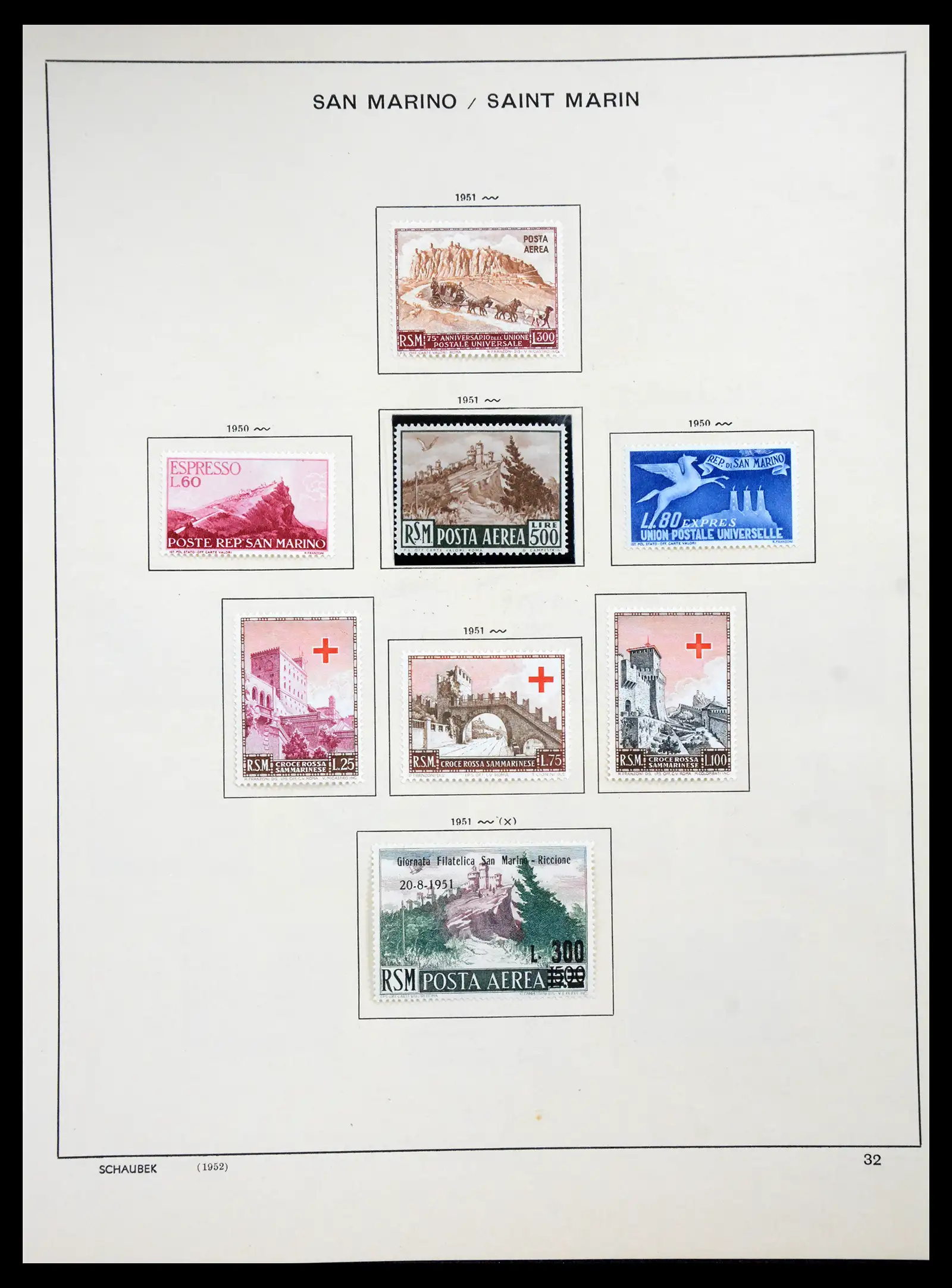 41147 0027 - Postzegelverzameling 41147 San Marino 1877-1964.