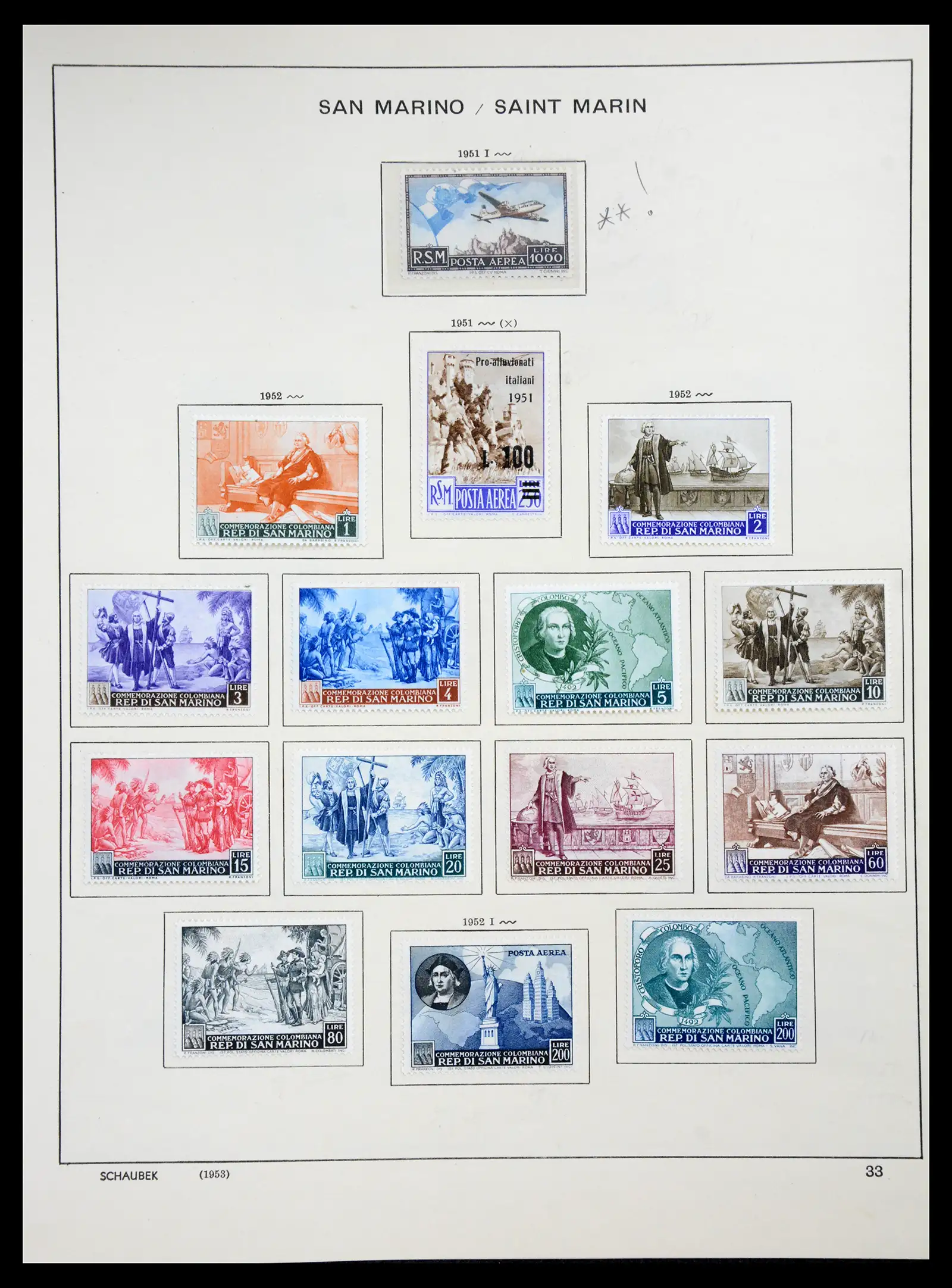 41147 0028 - Postzegelverzameling 41147 San Marino 1877-1964.
