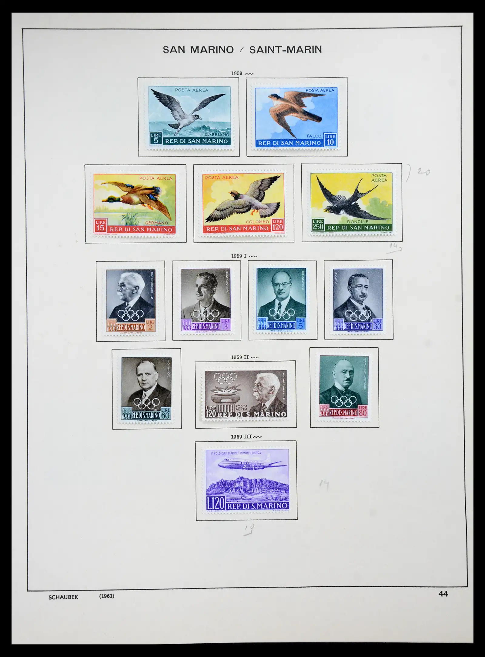 41147 0040 - Postzegelverzameling 41147 San Marino 1877-1964.