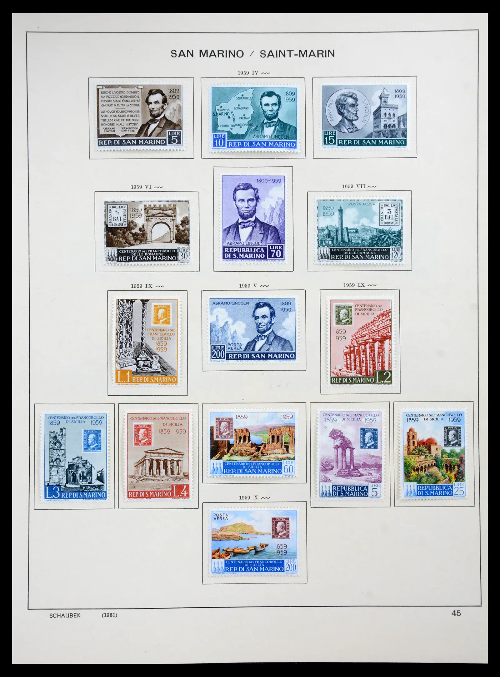 41147 0041 - Postzegelverzameling 41147 San Marino 1877-1964.