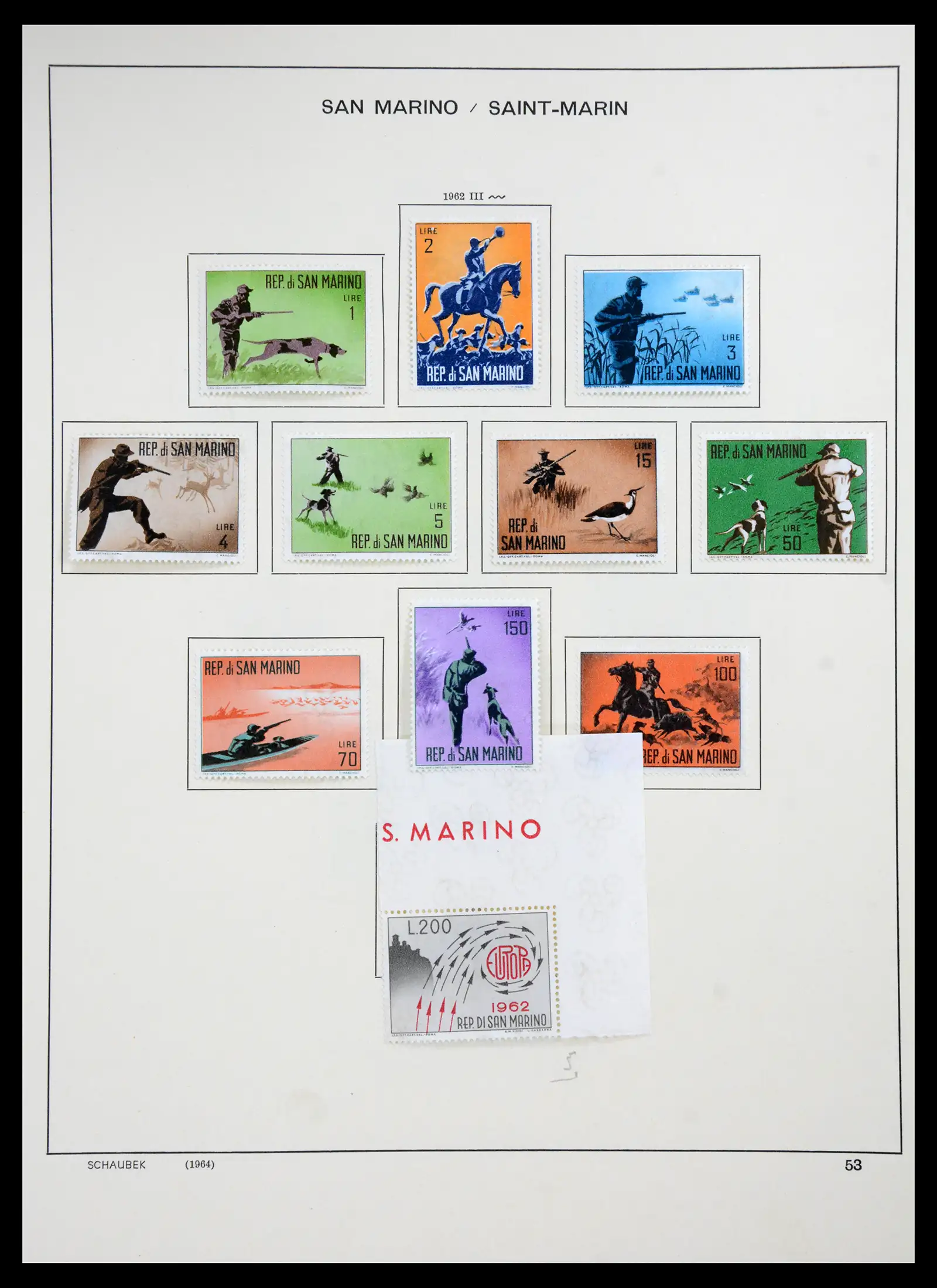 41147 0049 - Postzegelverzameling 41147 San Marino 1877-1964.