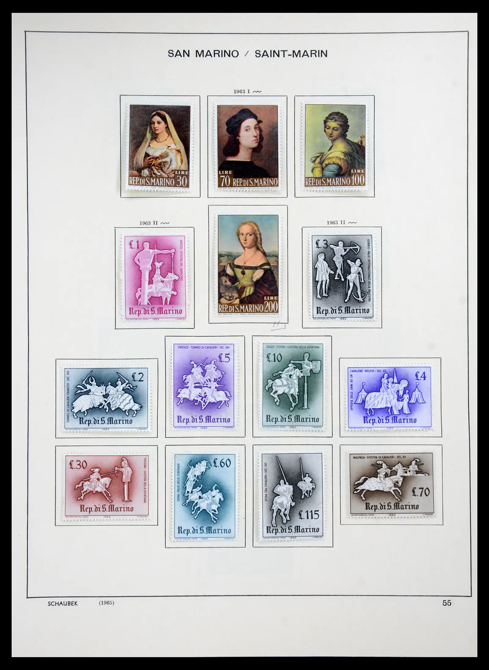 41147 0051 - Postzegelverzameling 41147 San Marino 1877-1964.