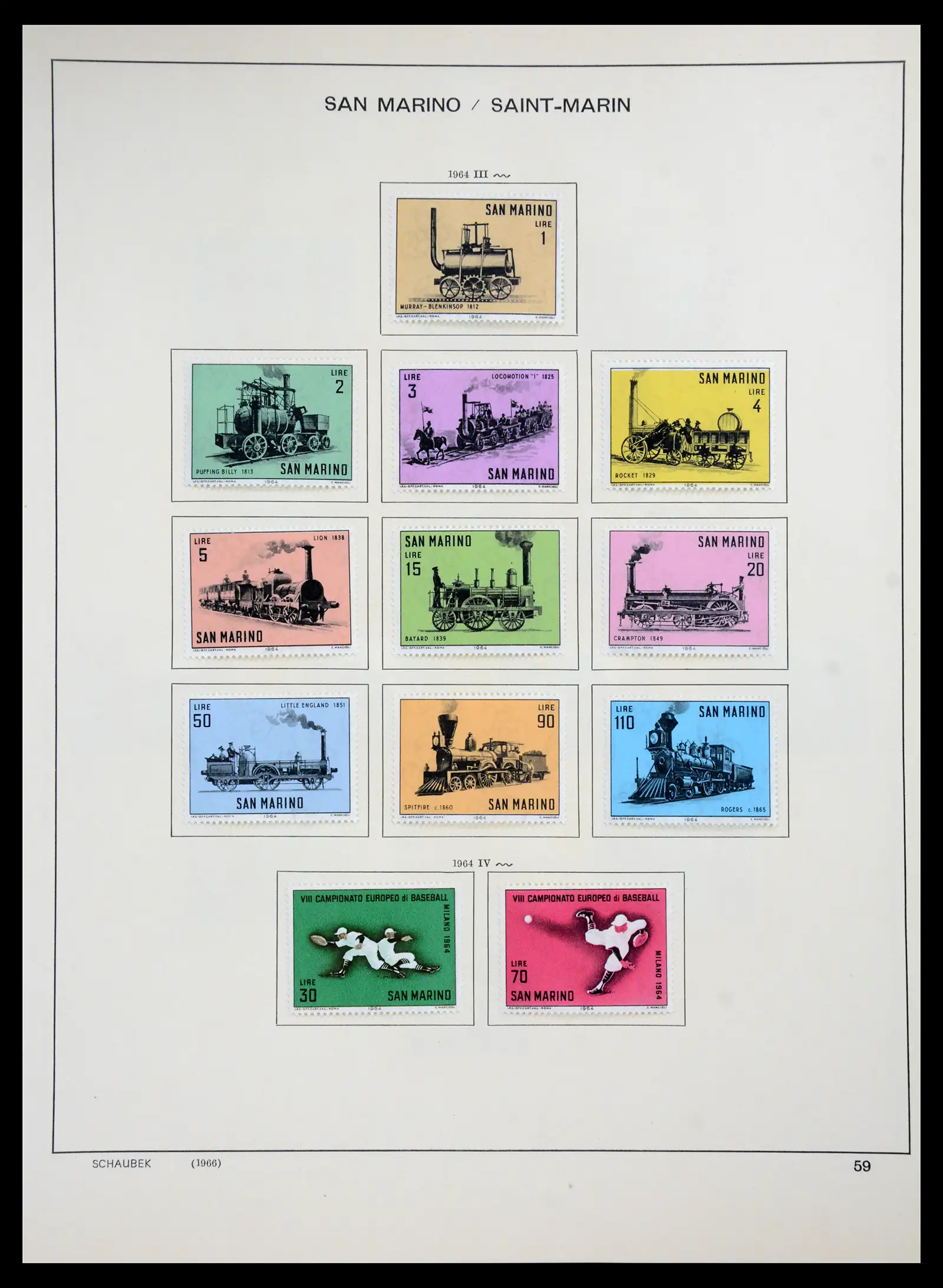 41147 0056 - Postzegelverzameling 41147 San Marino 1877-1964.
