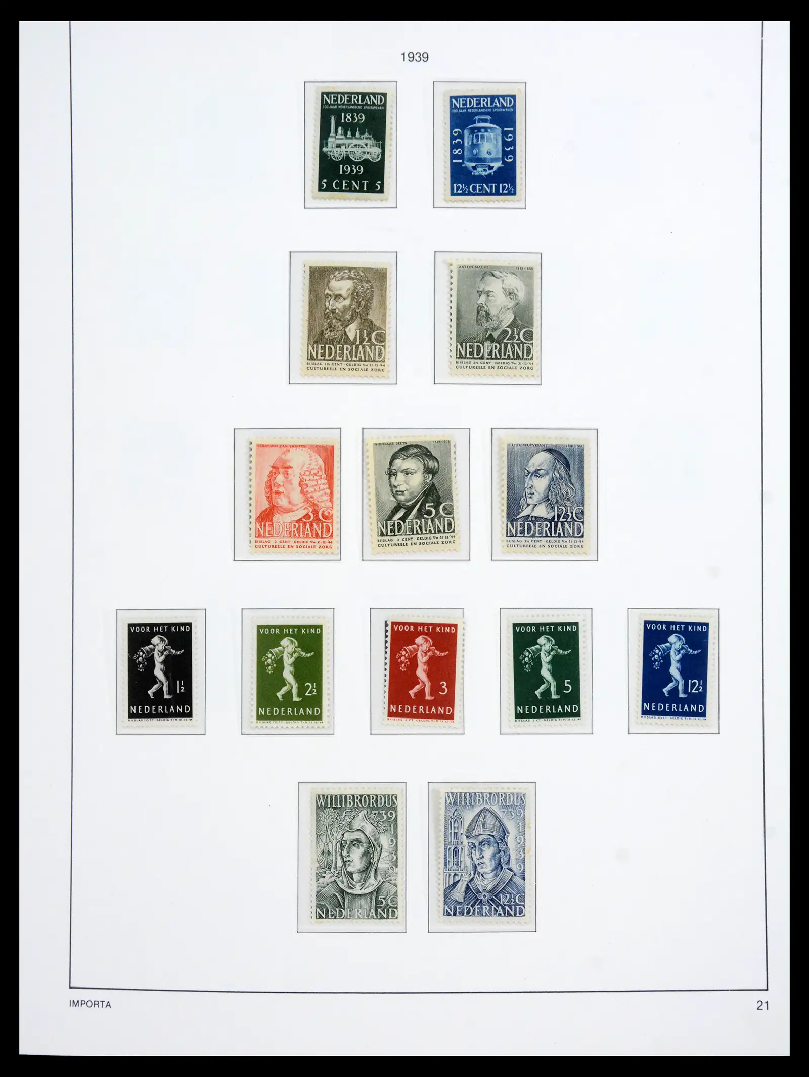 41159 0022 - Postzegelverzameling 41159 Nederland 1852-1980.