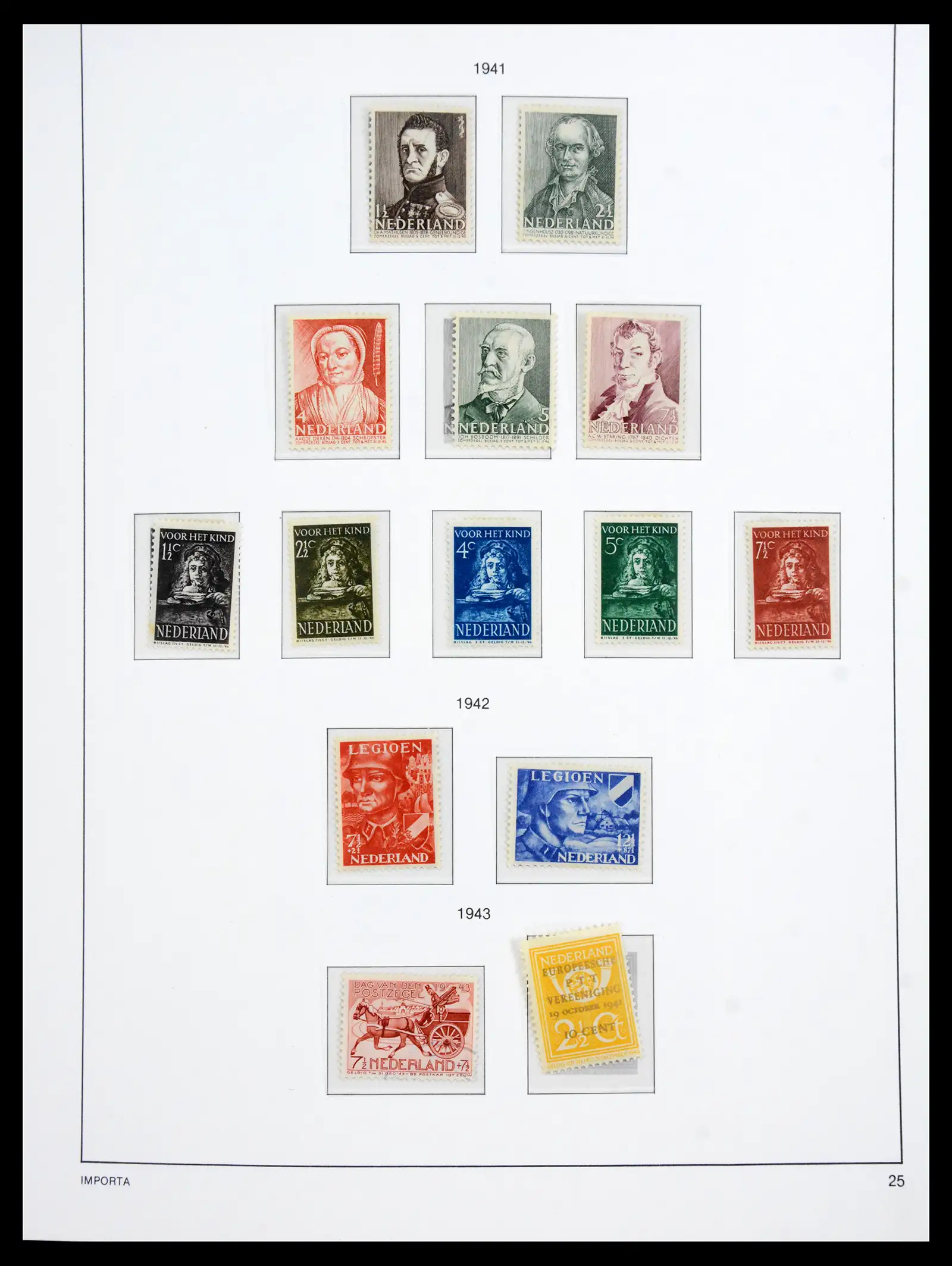 41159 0027 - Postzegelverzameling 41159 Nederland 1852-1980.
