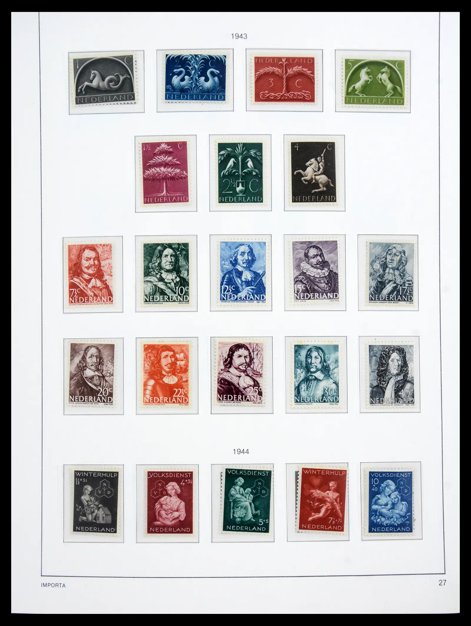 41159 0029 - Postzegelverzameling 41159 Nederland 1852-1980.