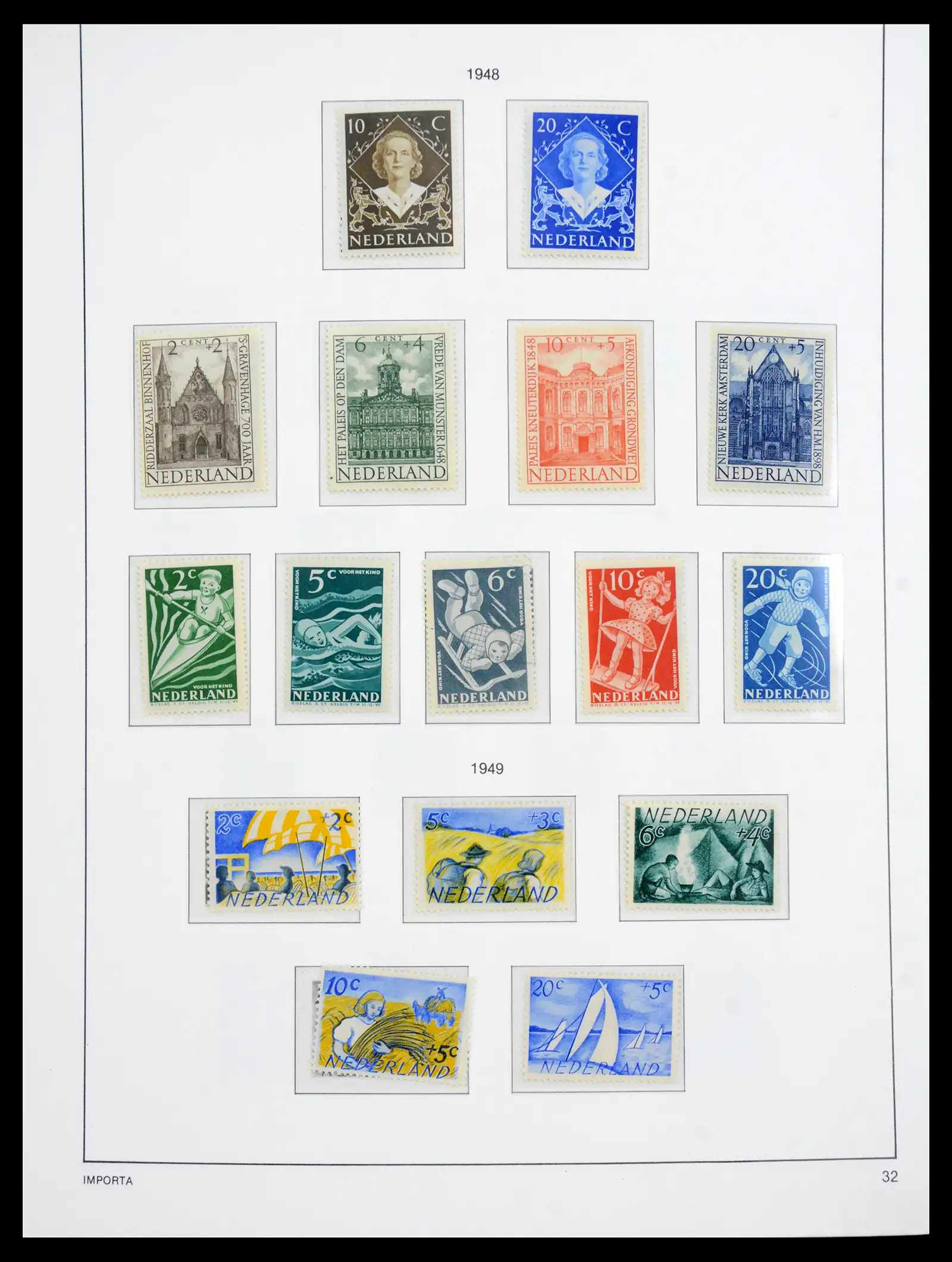 41159 0034 - Postzegelverzameling 41159 Nederland 1852-1980.