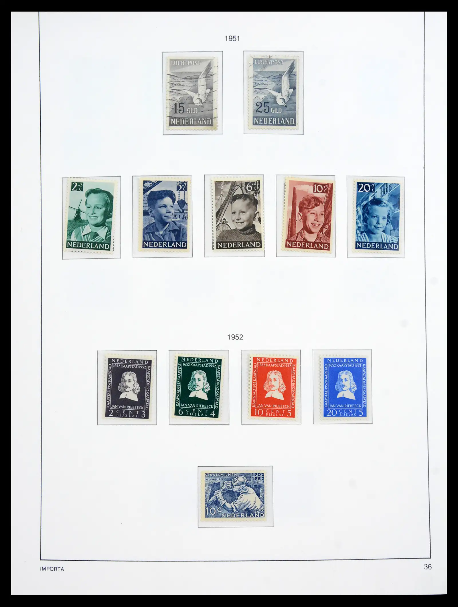 41159 0038 - Postzegelverzameling 41159 Nederland 1852-1980.