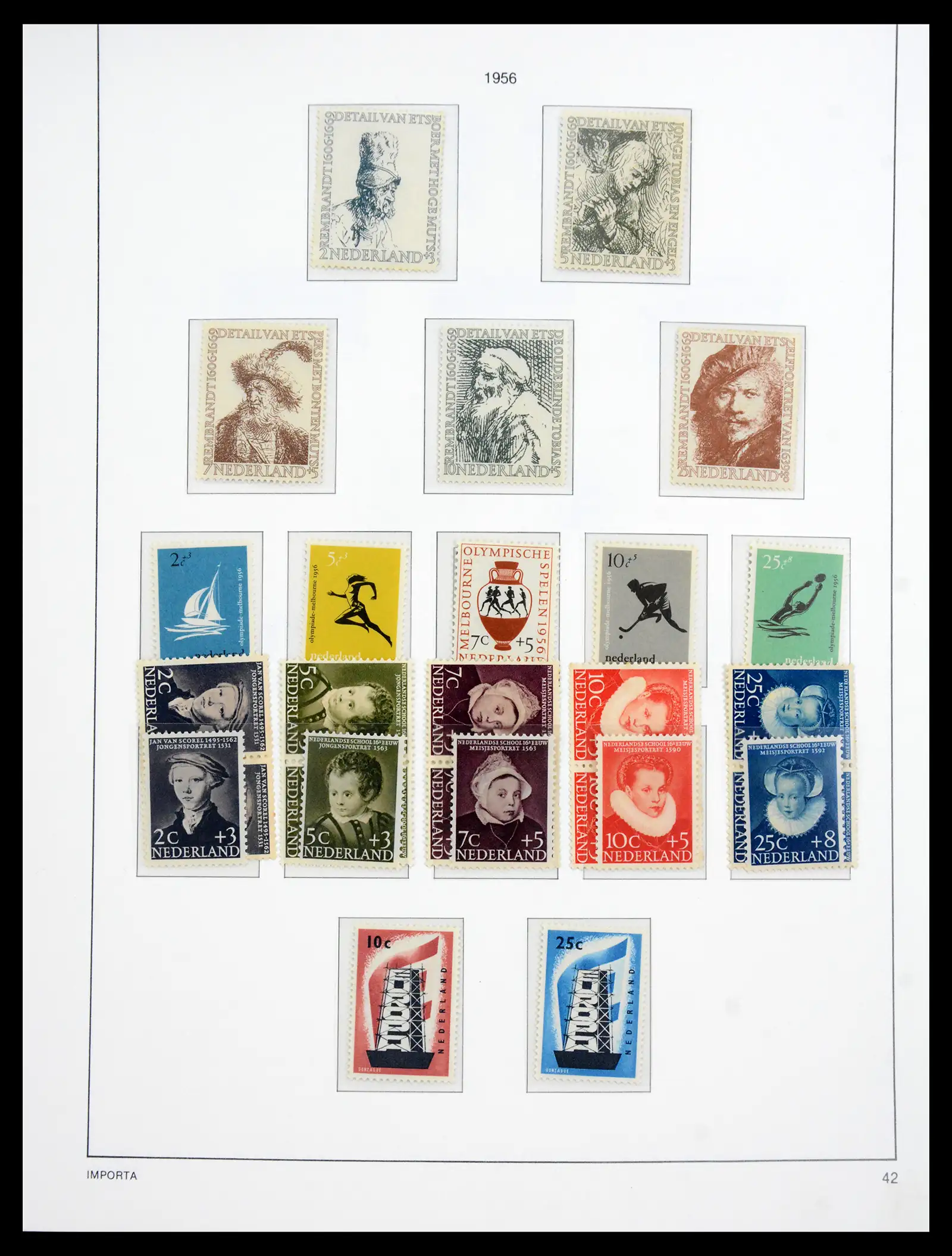 41159 0045 - Postzegelverzameling 41159 Nederland 1852-1980.
