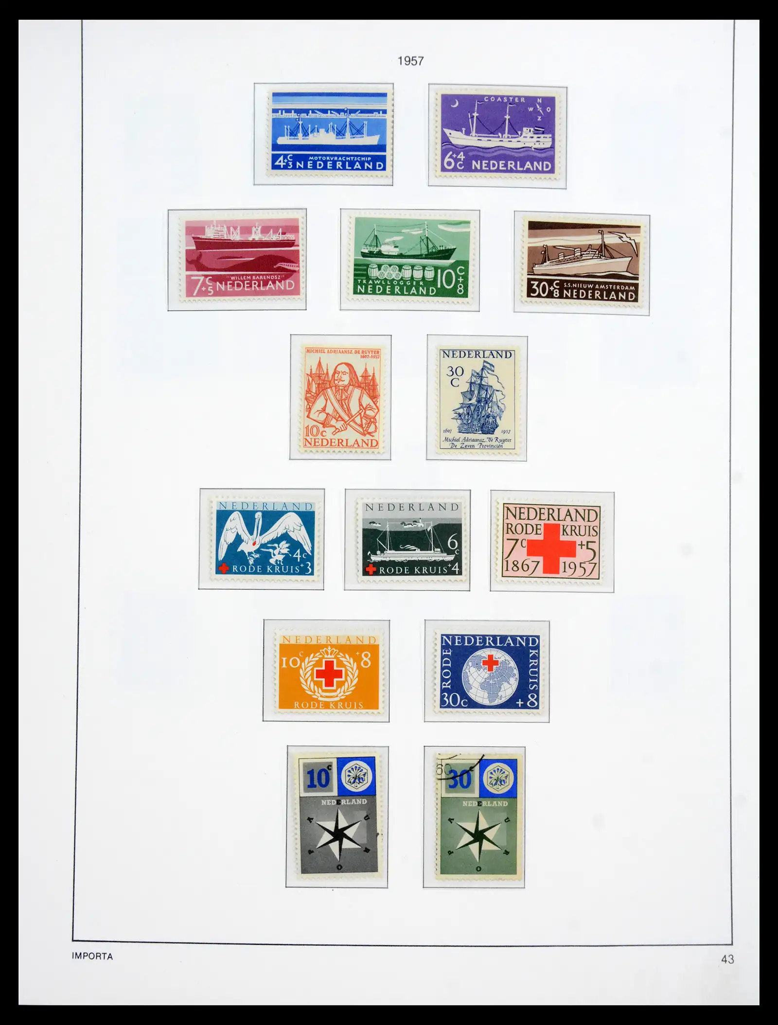 41159 0046 - Postzegelverzameling 41159 Nederland 1852-1980.