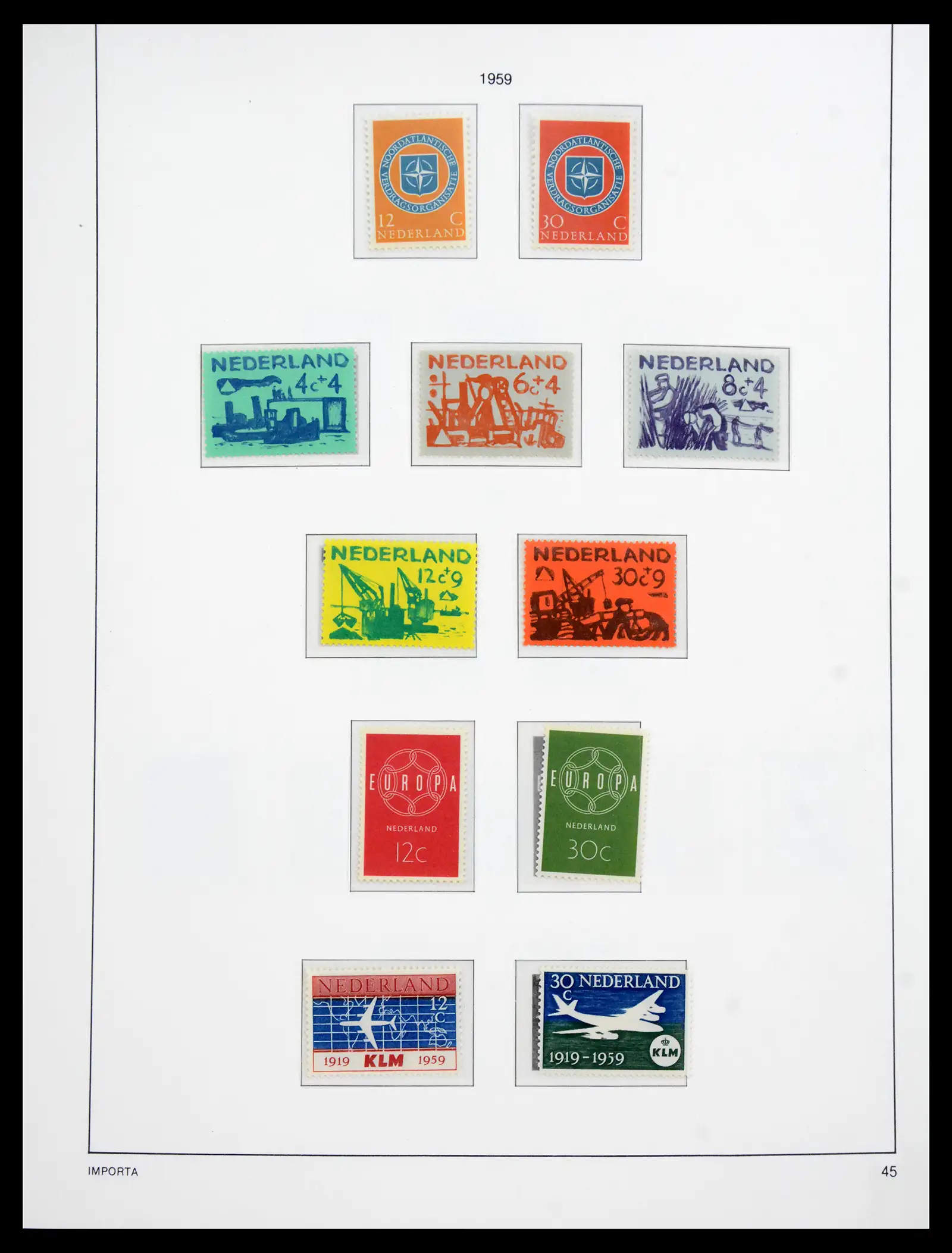 41159 0048 - Postzegelverzameling 41159 Nederland 1852-1980.