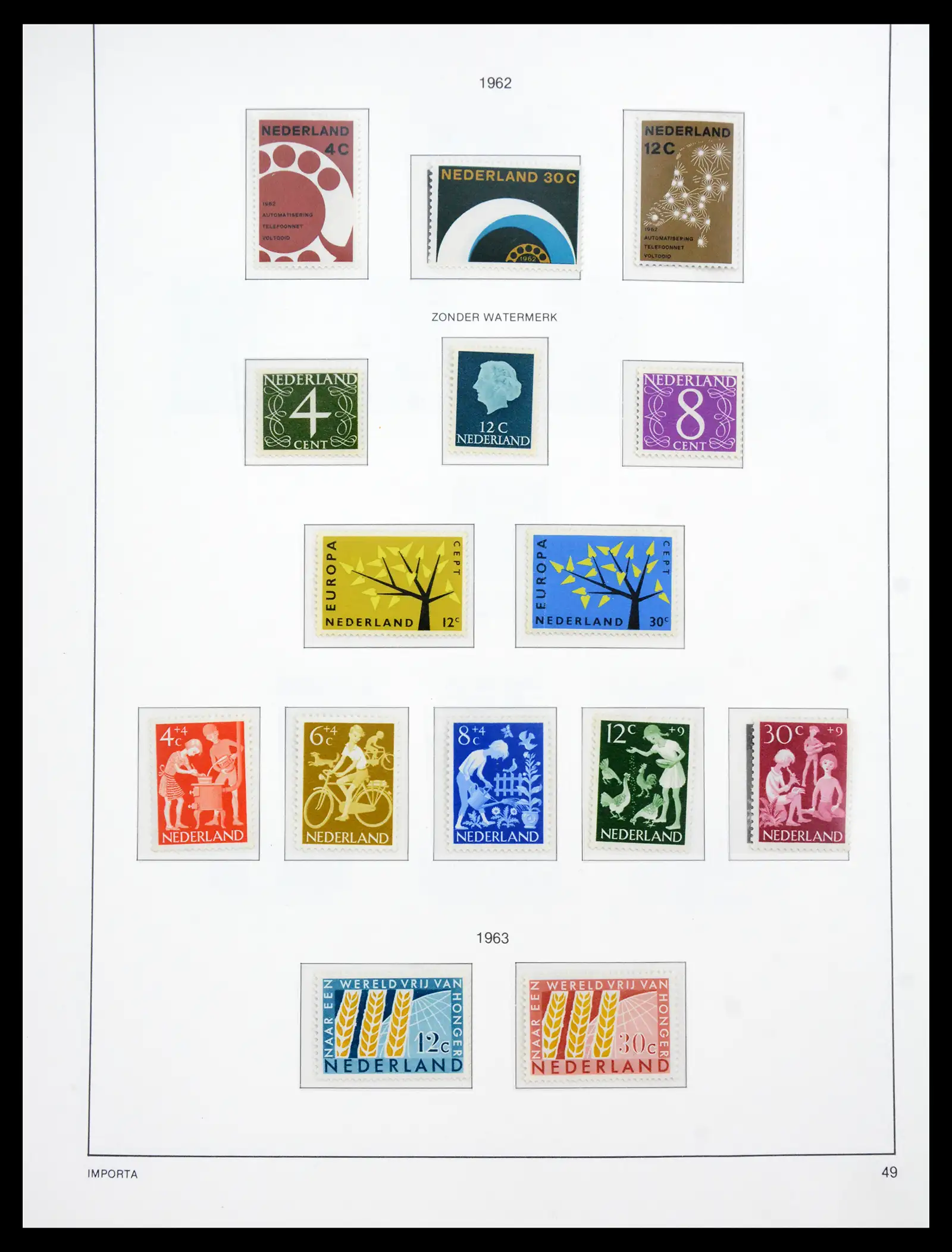 41159 0052 - Postzegelverzameling 41159 Nederland 1852-1980.