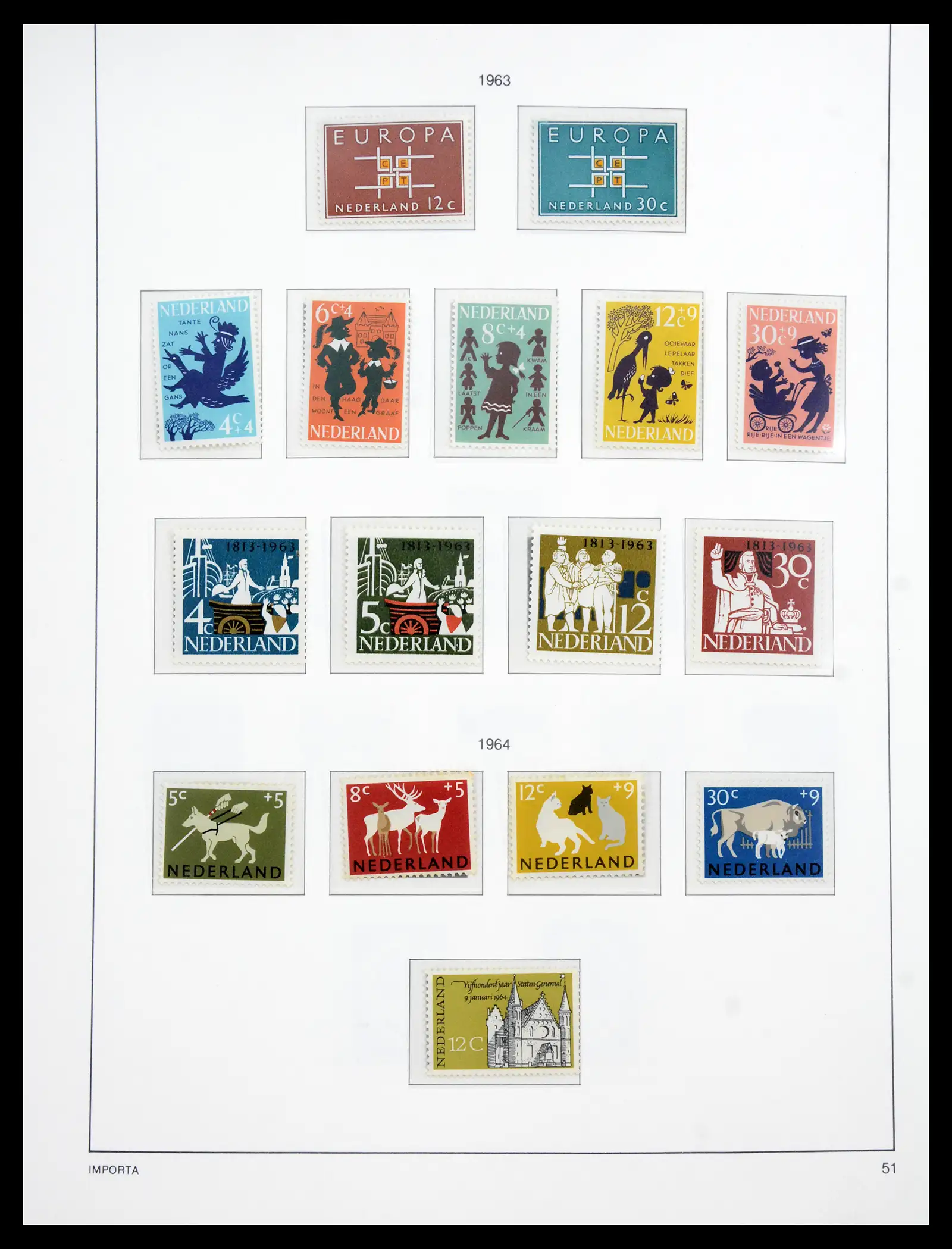 41159 0054 - Postzegelverzameling 41159 Nederland 1852-1980.