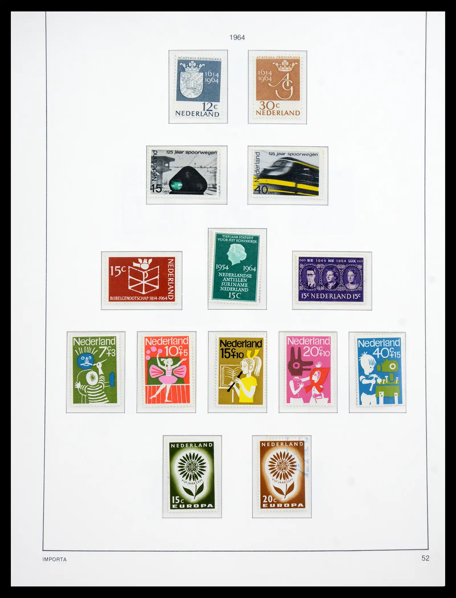 41159 0055 - Postzegelverzameling 41159 Nederland 1852-1980.
