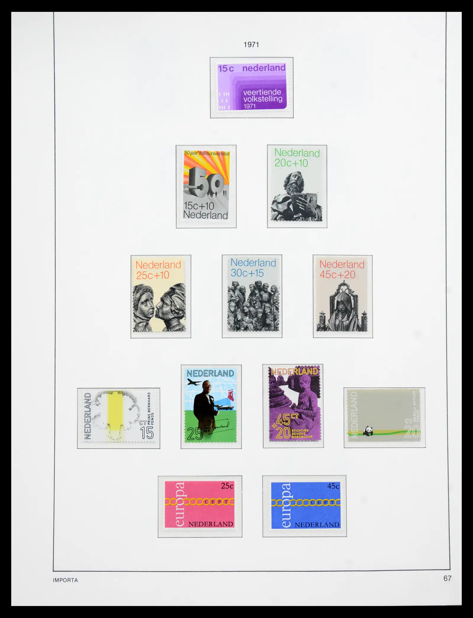 41159 0074 - Postzegelverzameling 41159 Nederland 1852-1980.