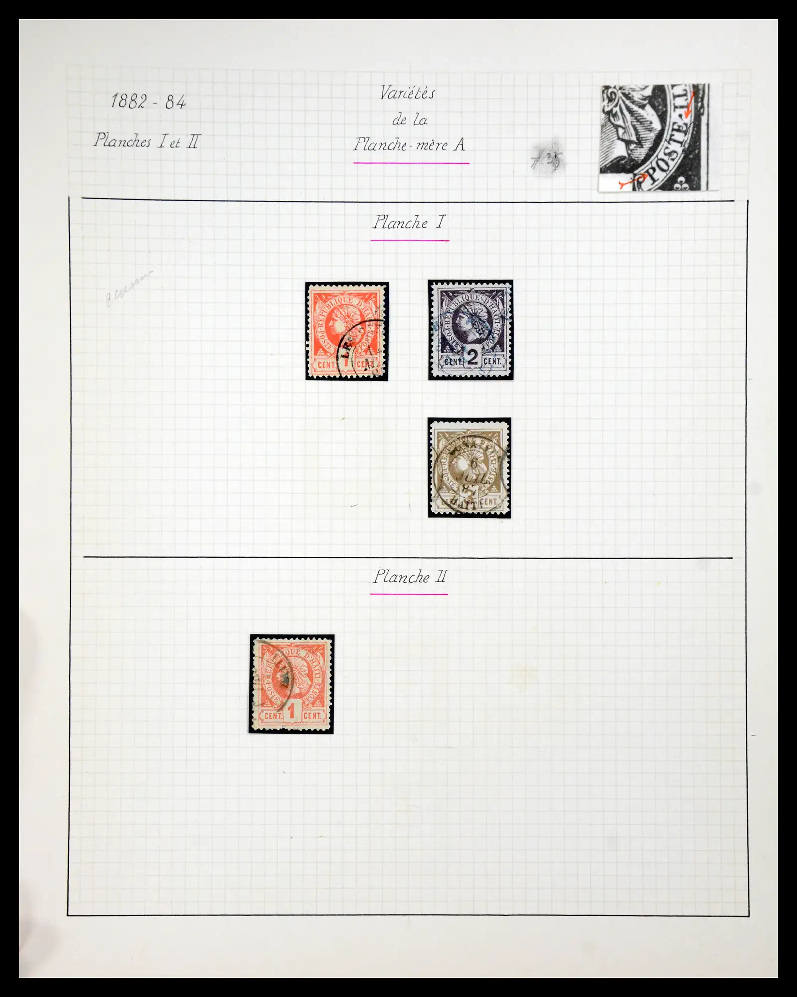 41161 0026 - Postzegelverzameling 41161 Haïti klassiek gespecialiseerd 1881-1887.
