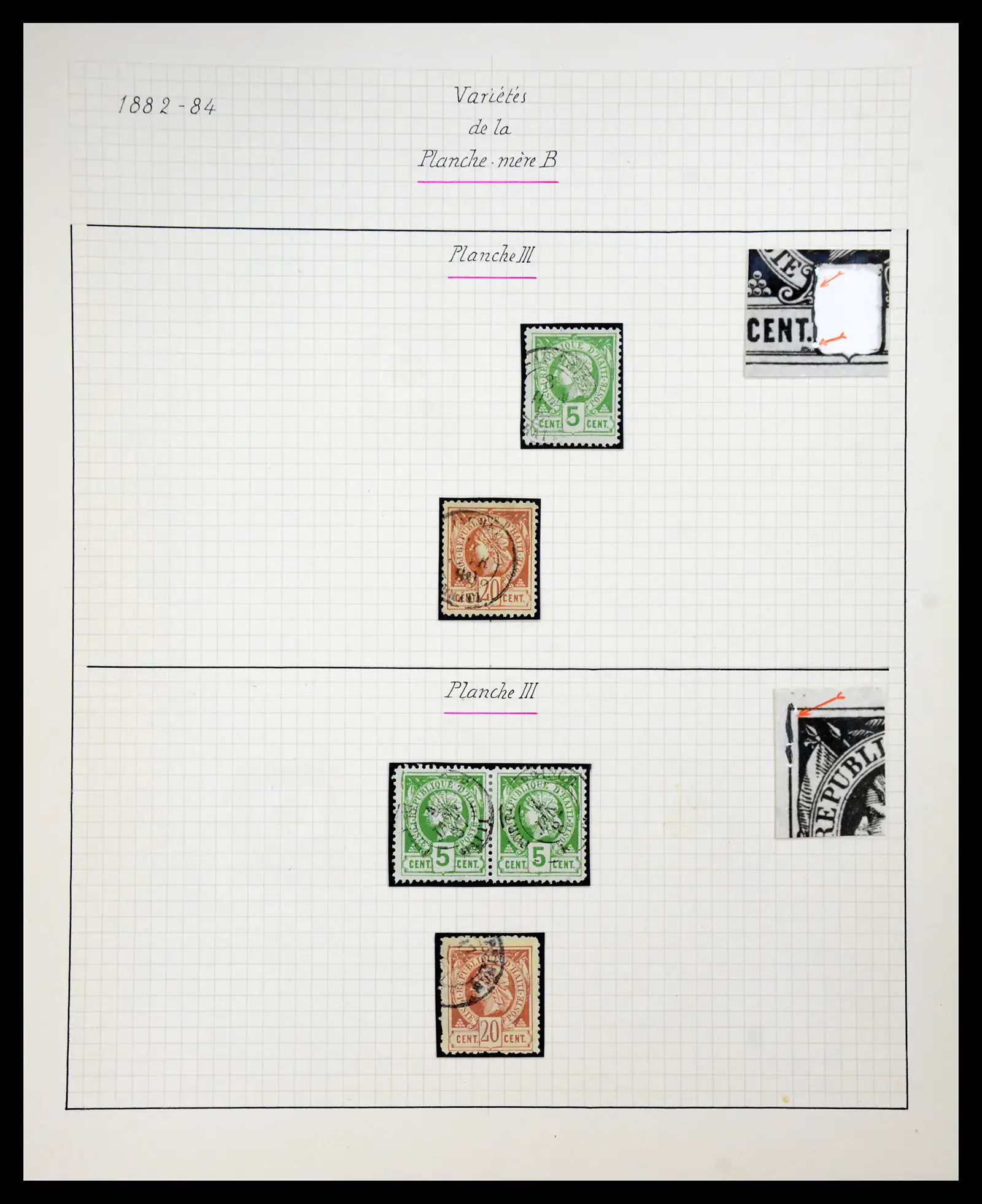 41161 0027 - Postzegelverzameling 41161 Haïti klassiek gespecialiseerd 1881-1887.