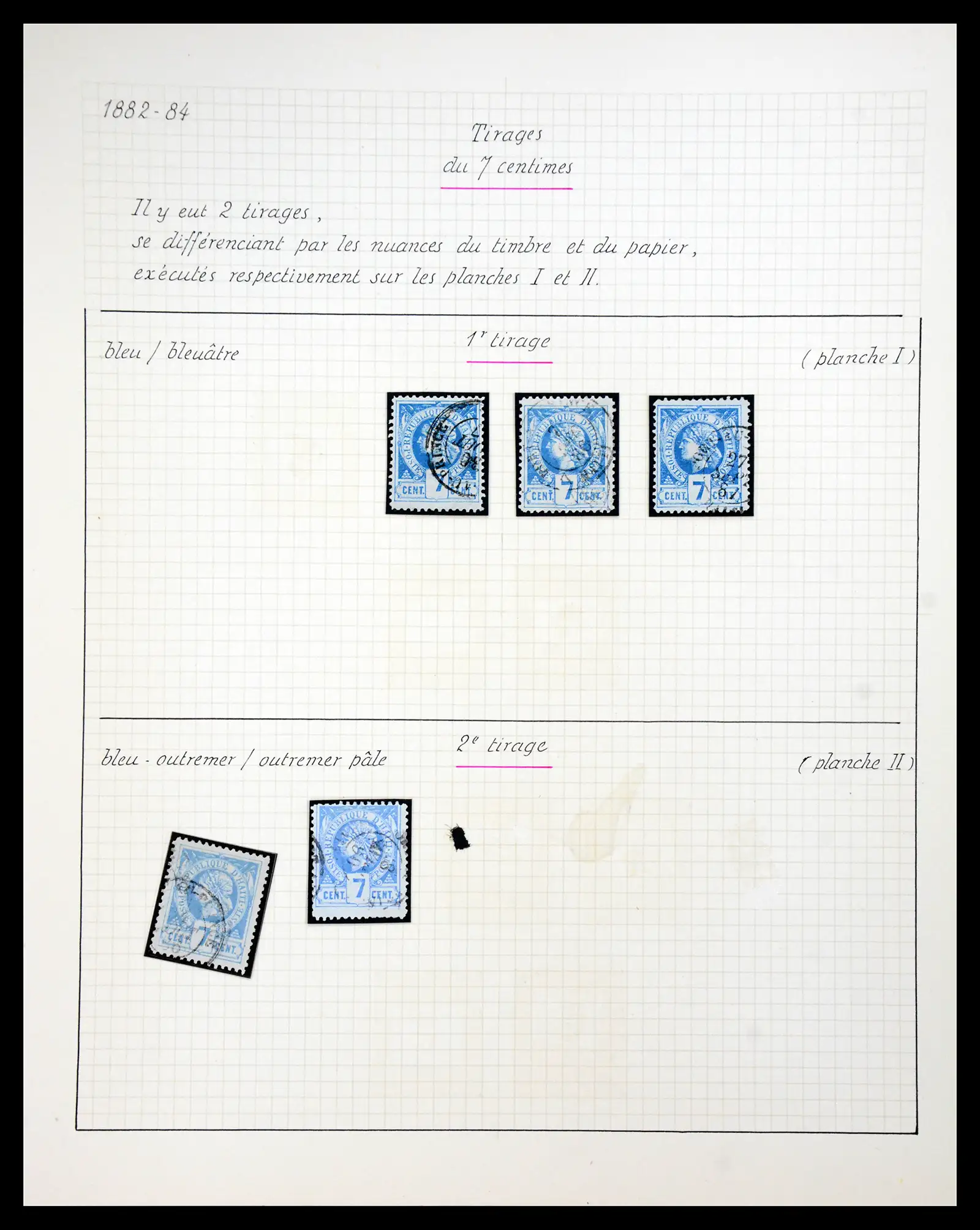 41161 0030 - Postzegelverzameling 41161 Haïti klassiek gespecialiseerd 1881-1887.