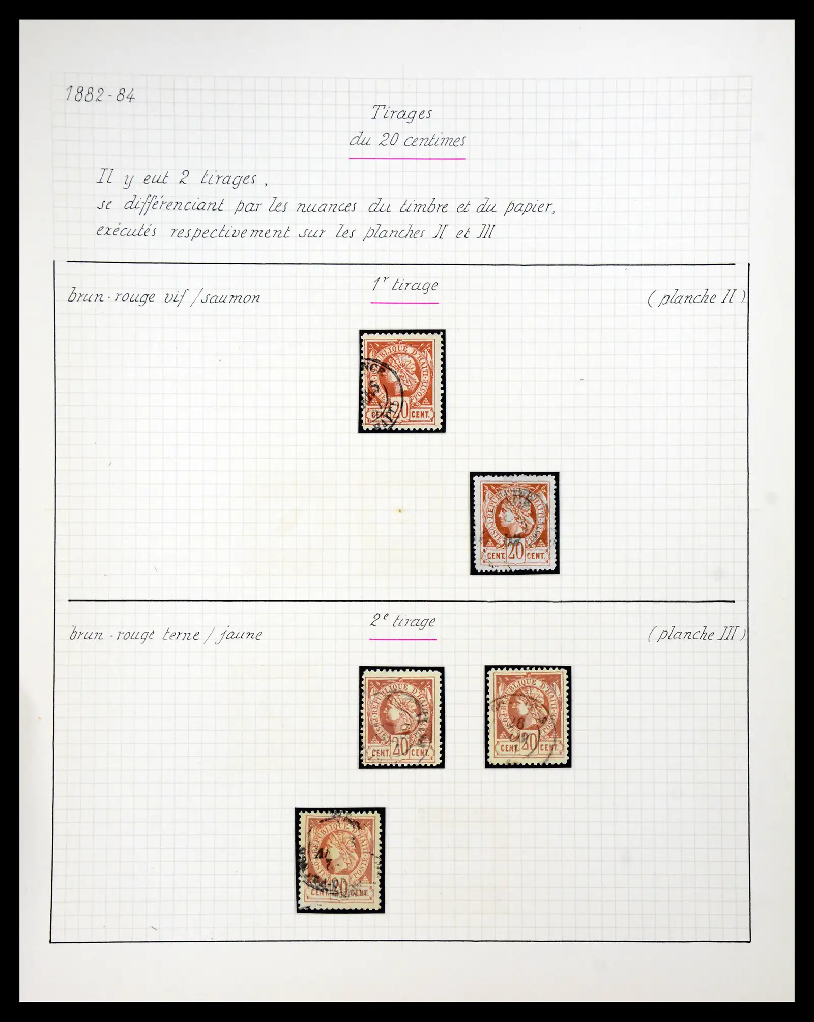 41161 0035 - Postzegelverzameling 41161 Haïti klassiek gespecialiseerd 1881-1887.