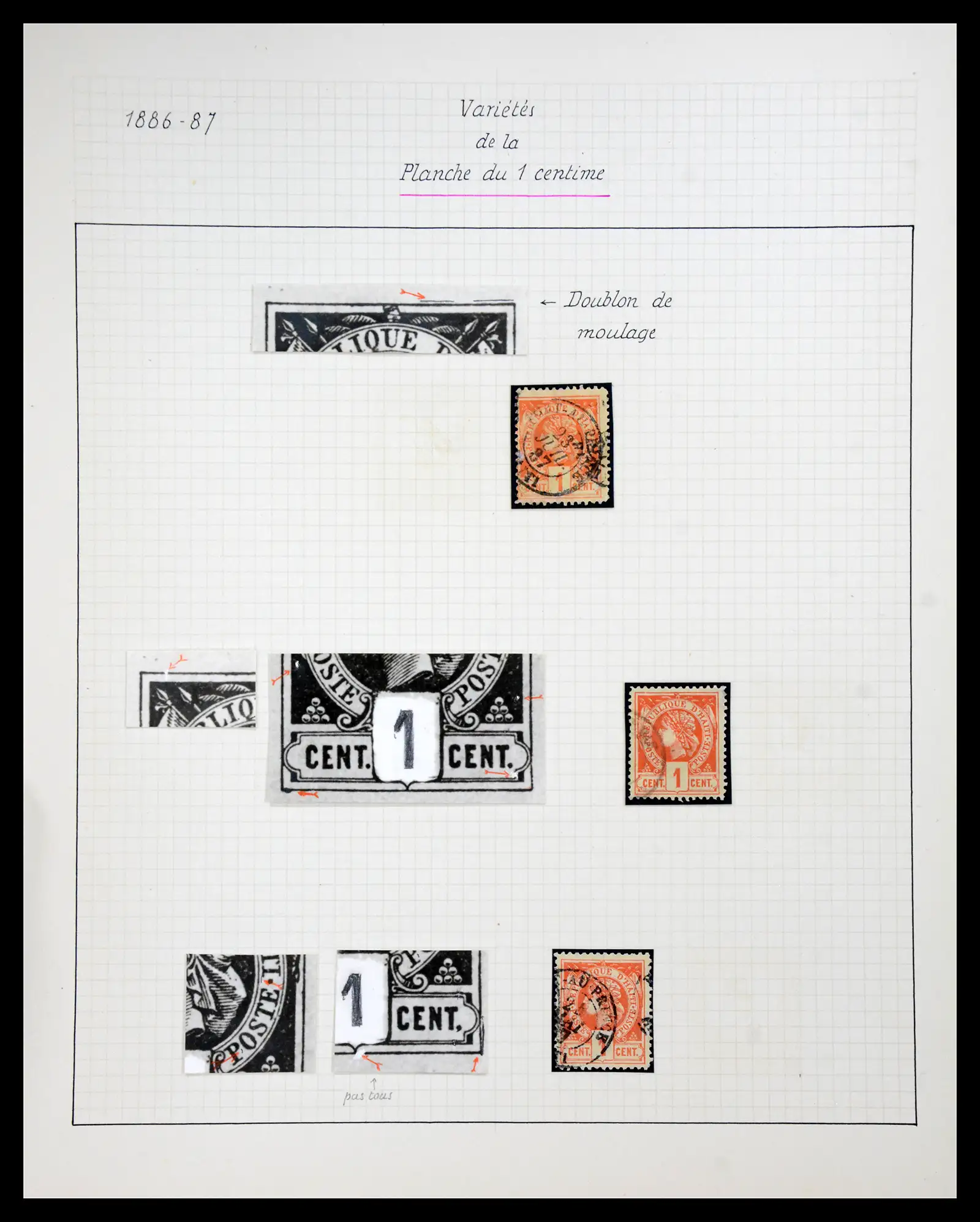 41161 0037 - Postzegelverzameling 41161 Haïti klassiek gespecialiseerd 1881-1887.