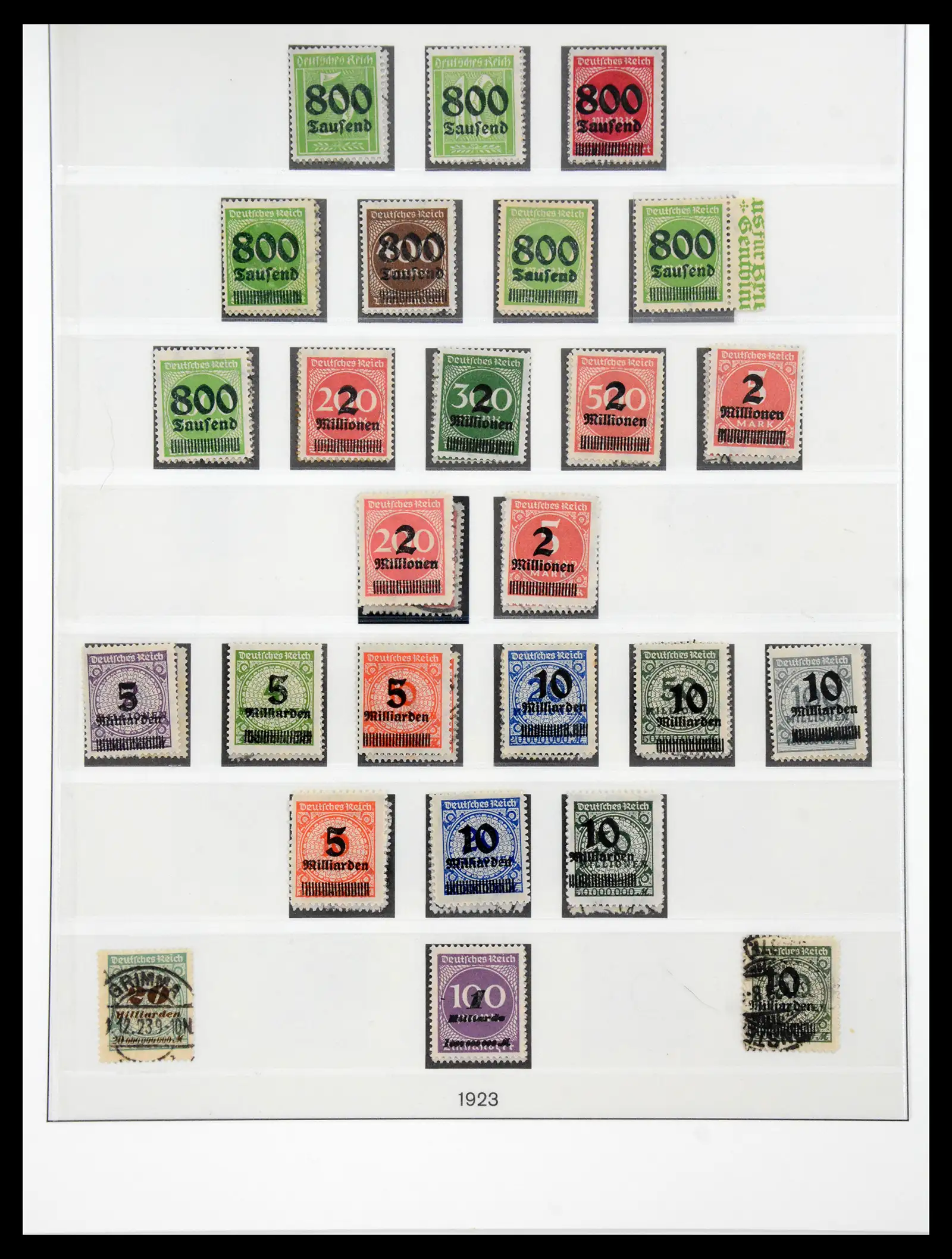 41164 0026 - Postzegelverzameling 41164 Duitse Reich infla compleet gebruikt 1916-1923.