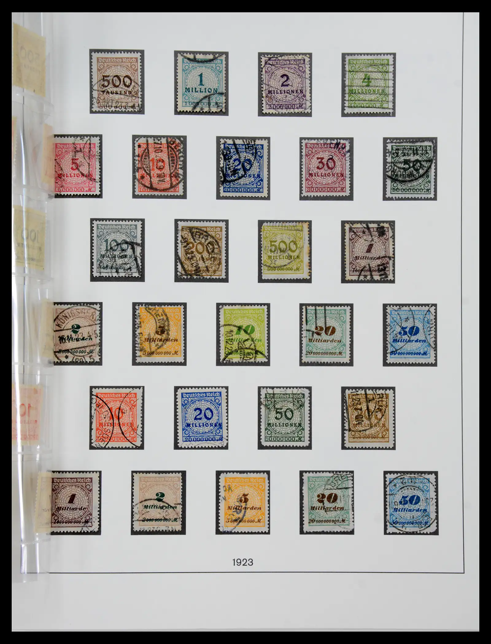 41164 0029 - Postzegelverzameling 41164 Duitse Reich infla compleet gebruikt 1916-1923.