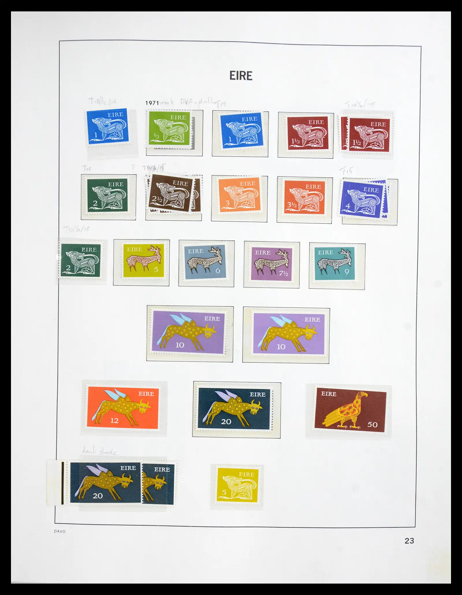41167 0021 - Postzegelverzameling 41167 Ierland compleet 1940-2001.