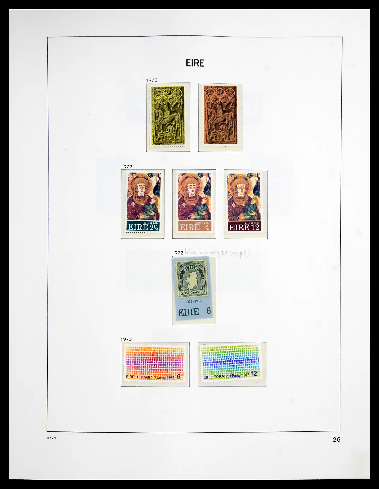 41167 0029 - Postzegelverzameling 41167 Ierland compleet 1940-2001.